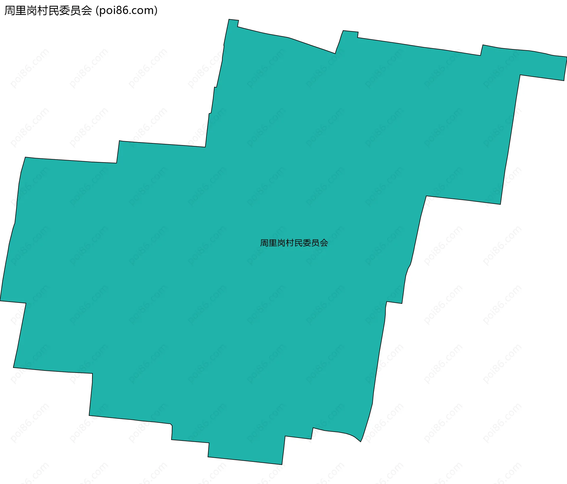 周里岗村民委员会边界地图