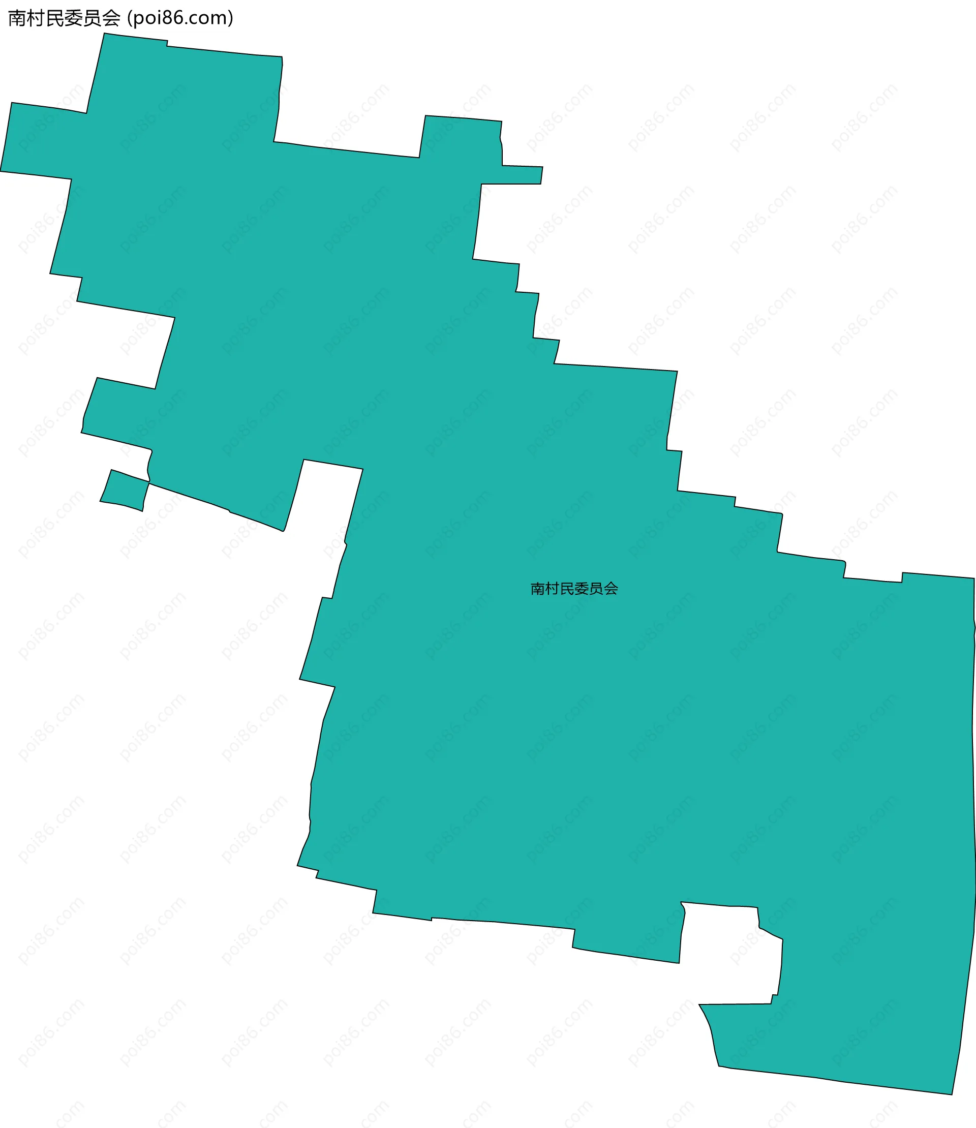 南村民委员会边界地图