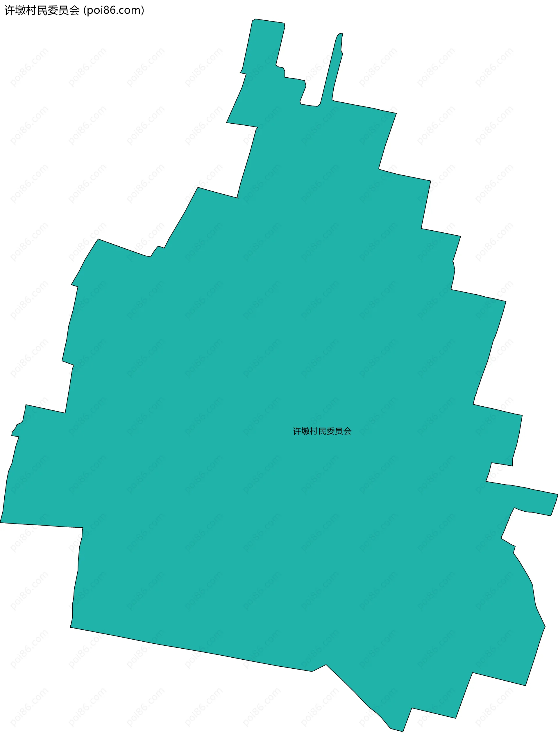 许墩村民委员会边界地图