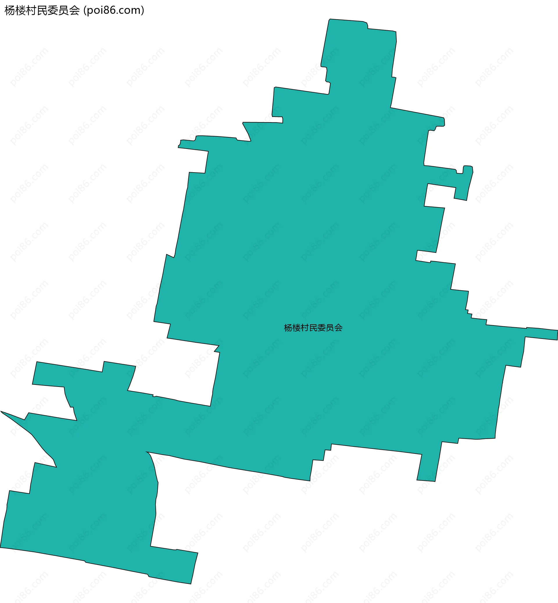 杨楼村民委员会边界地图