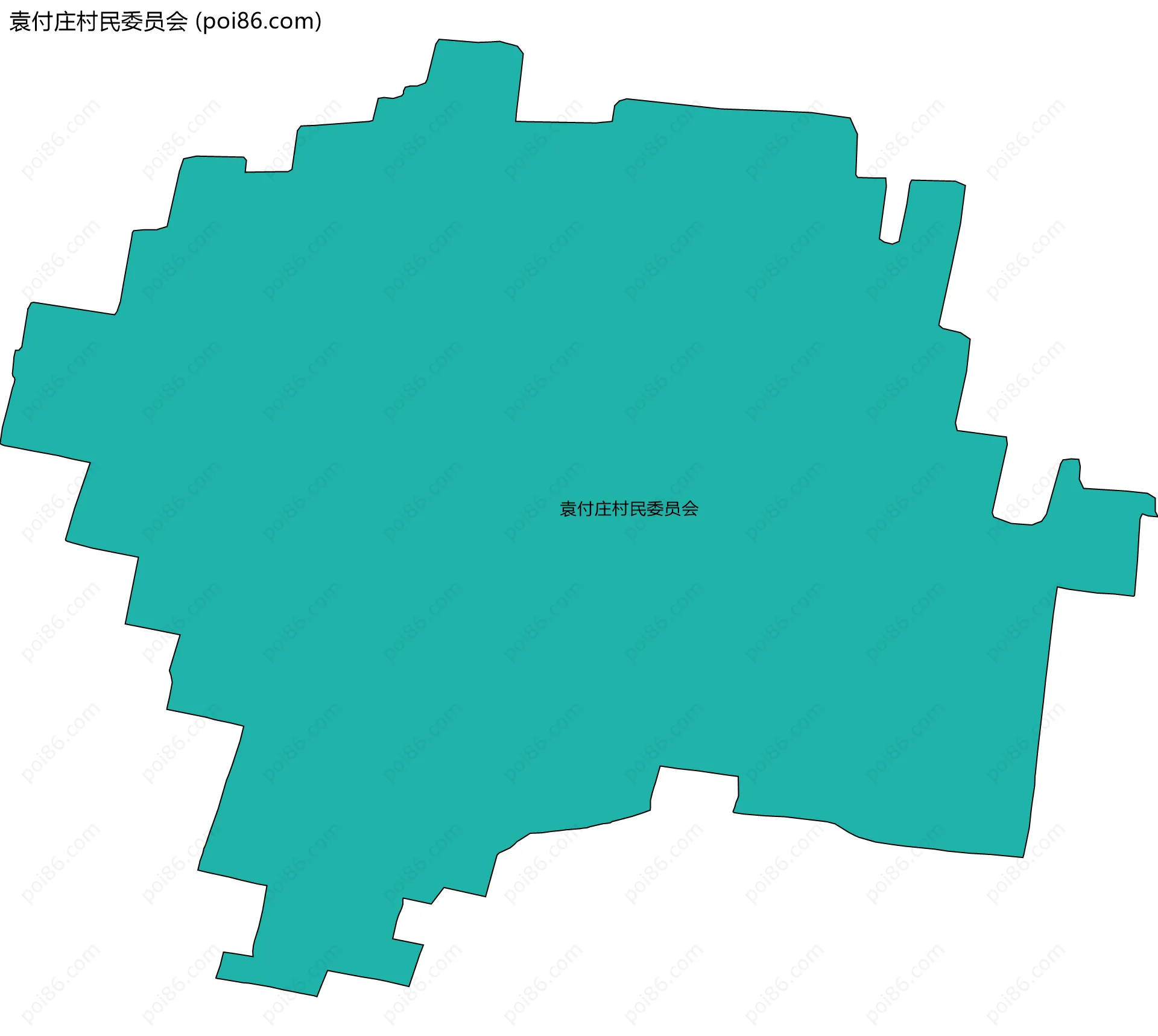 袁付庄村民委员会边界地图