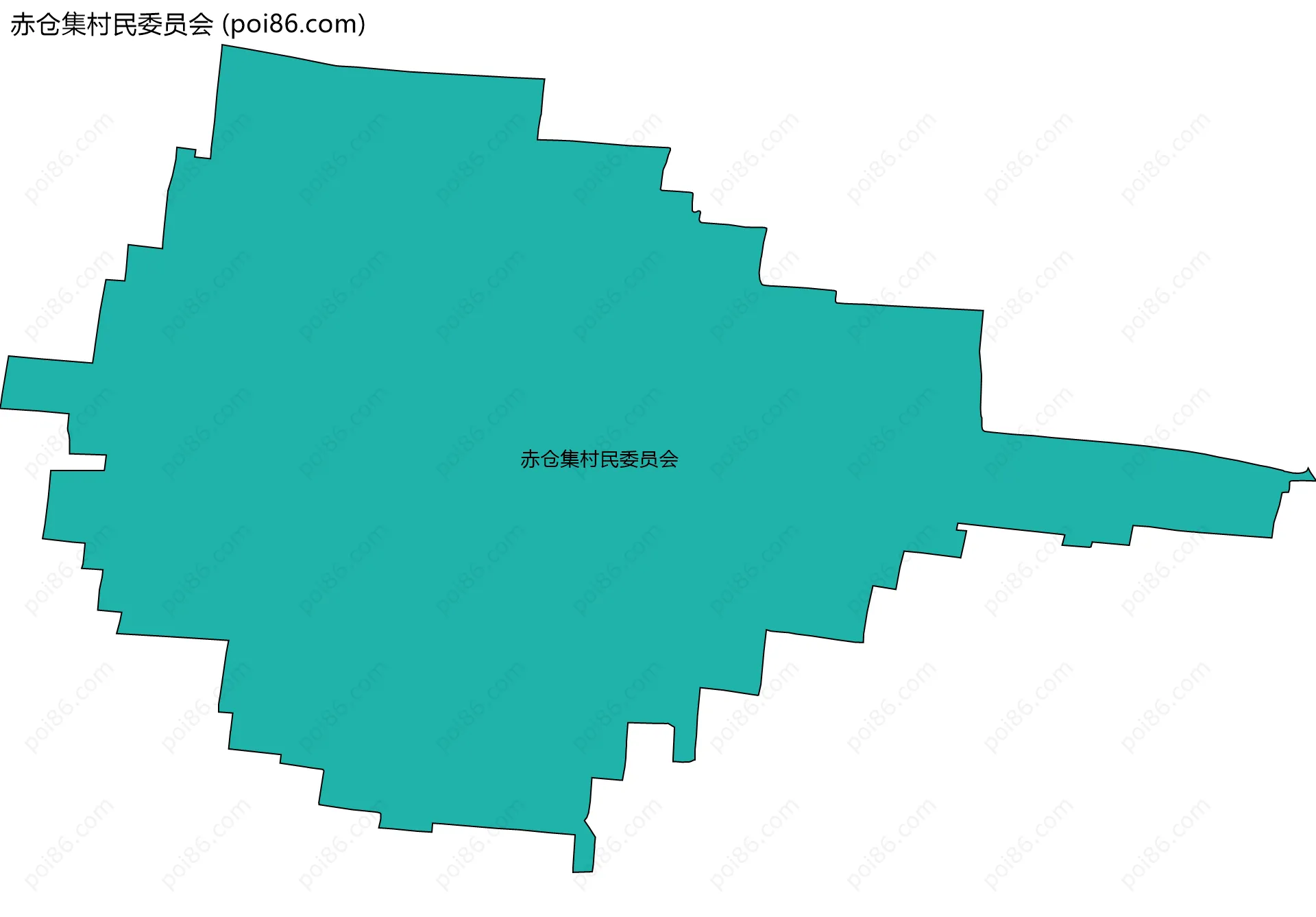 赤仓集村民委员会边界地图