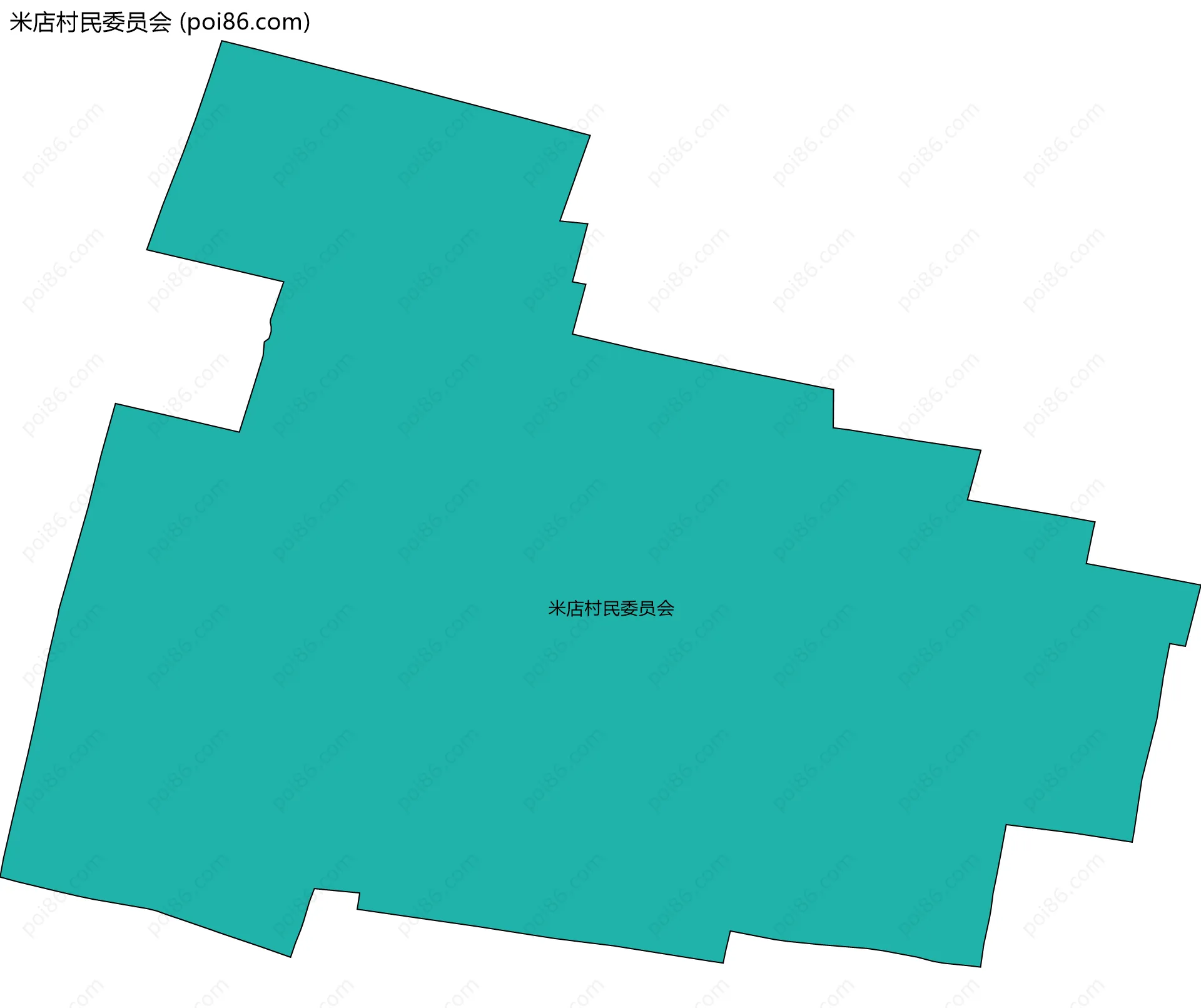 米店村民委员会边界地图