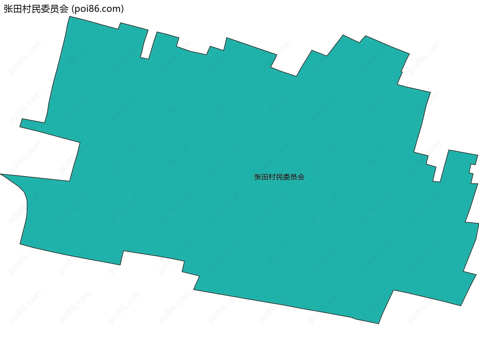 张田村民委员会边界地图