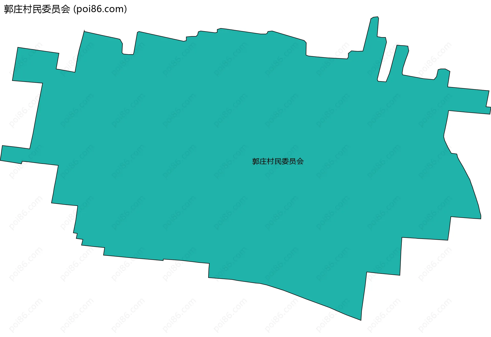 郭庄村民委员会边界地图