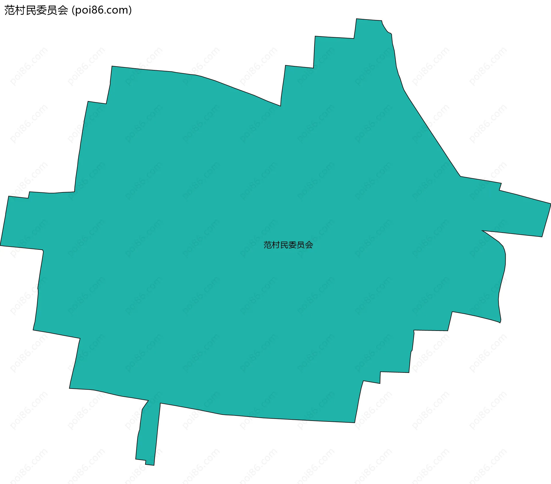 范村民委员会边界地图