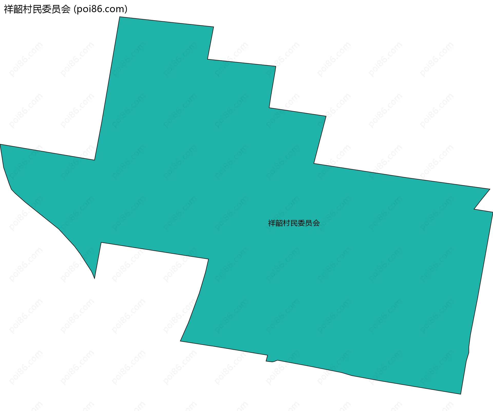 祥韶村民委员会边界地图