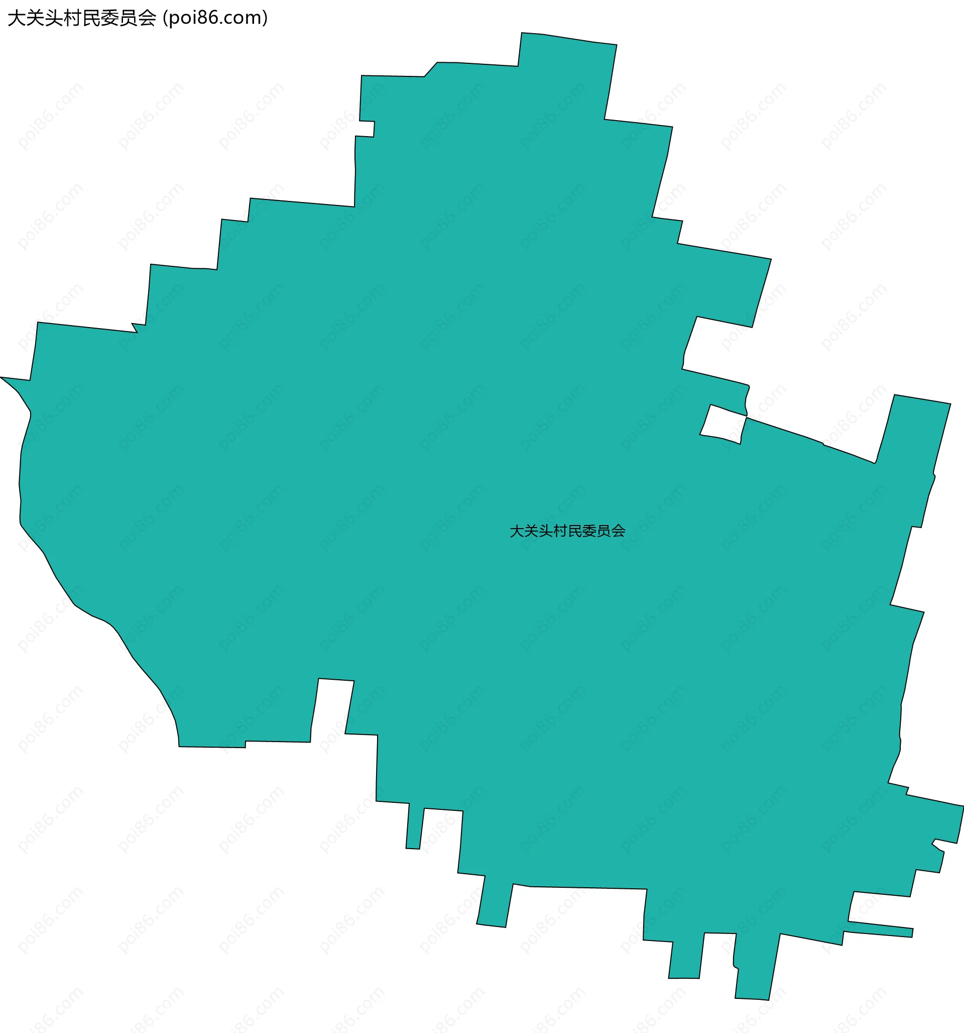 大关头村民委员会边界地图