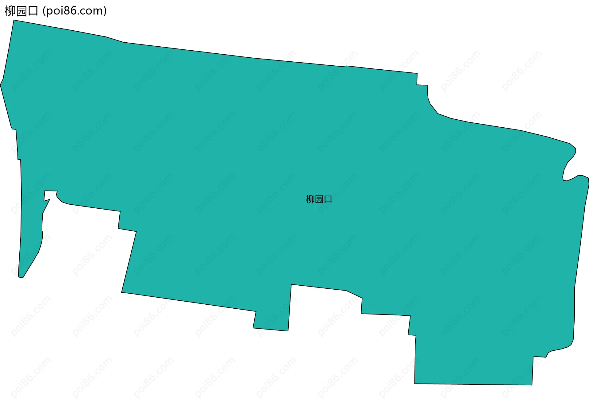 柳园口边界地图