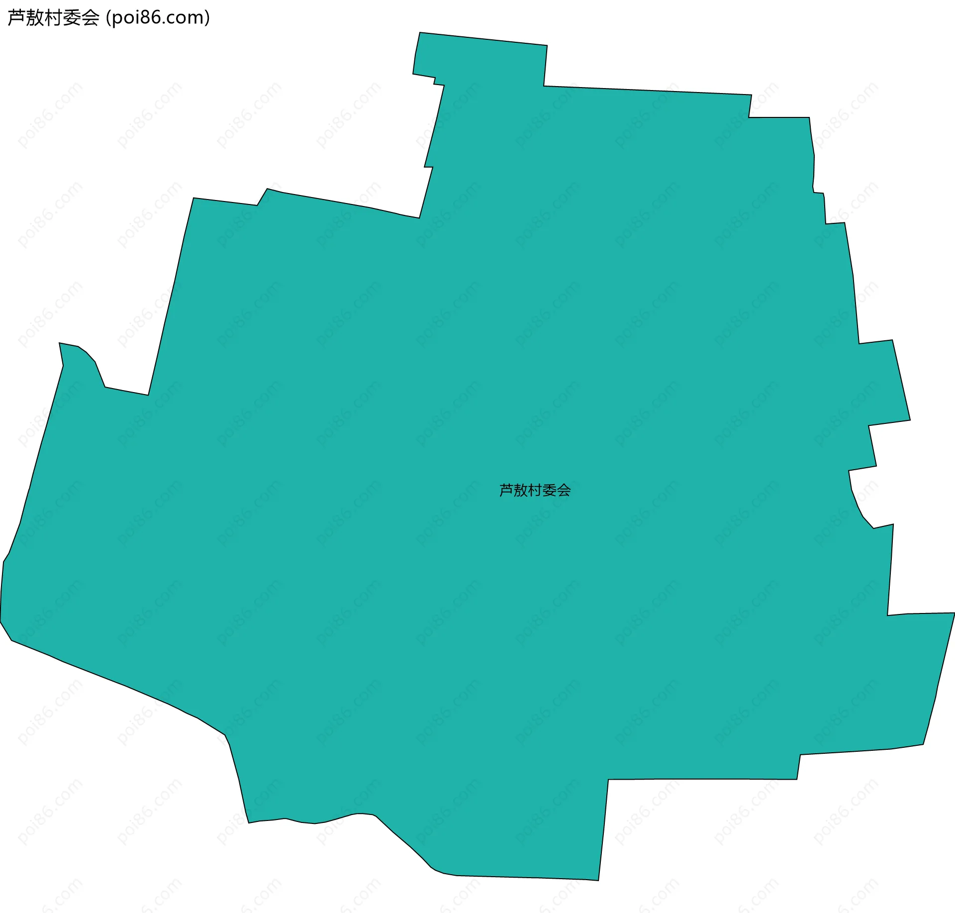 芦敖村委会边界地图