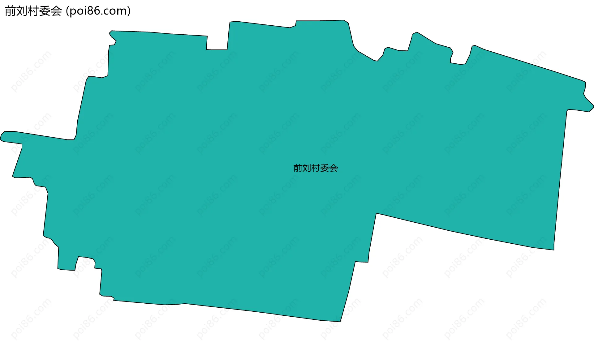 前刘村委会边界地图