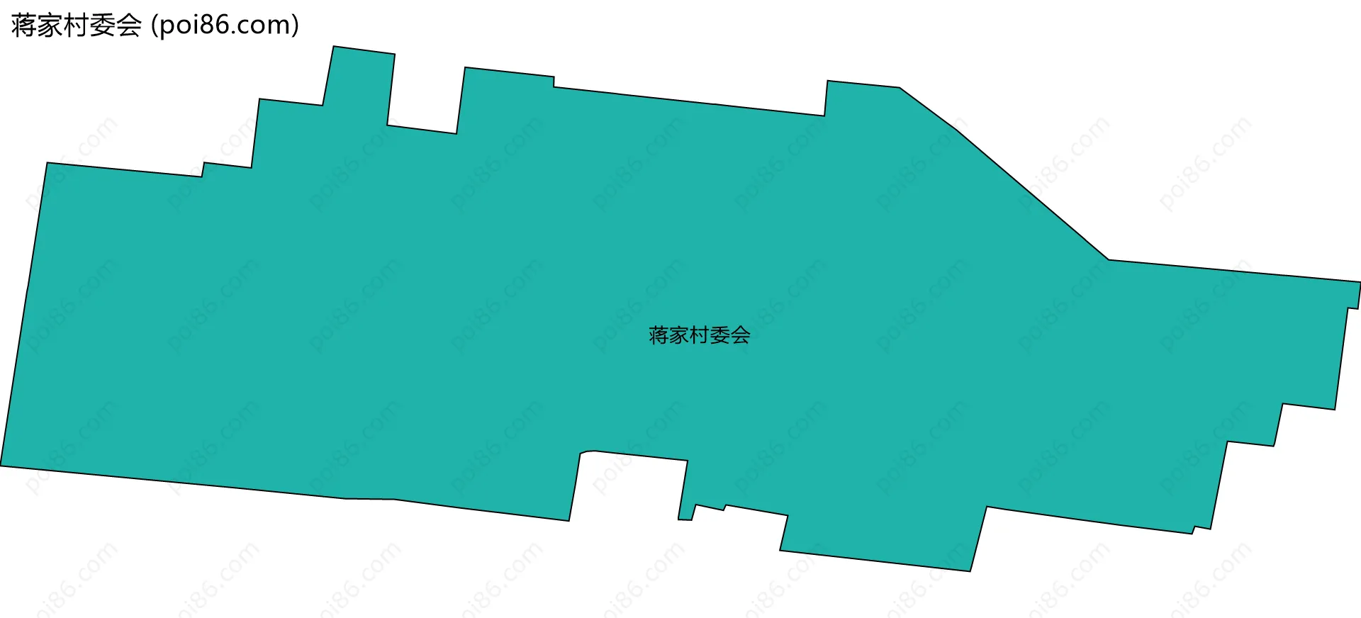 蒋家村委会边界地图