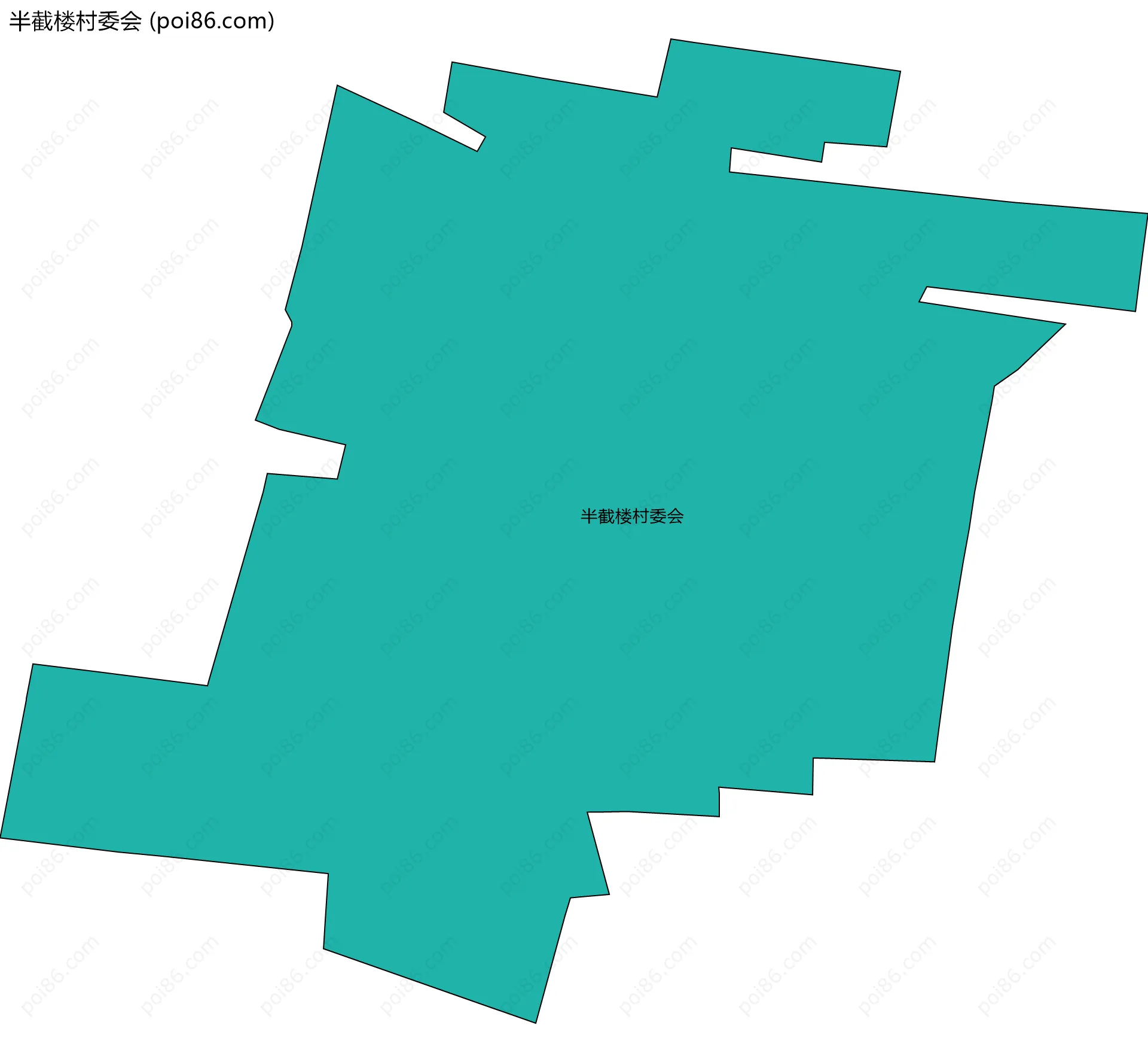 半截楼村委会边界地图