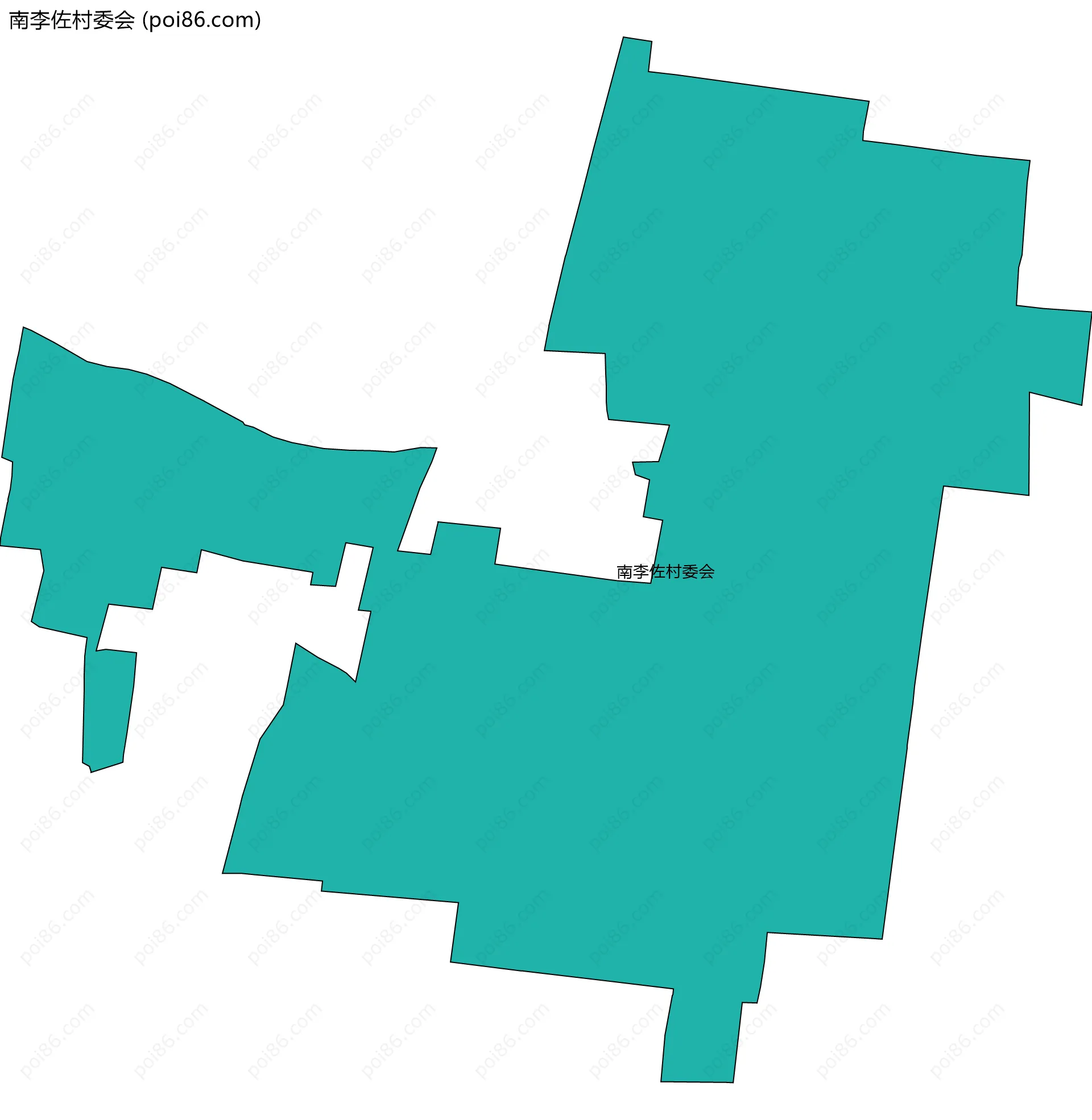 南李佐村委会边界地图