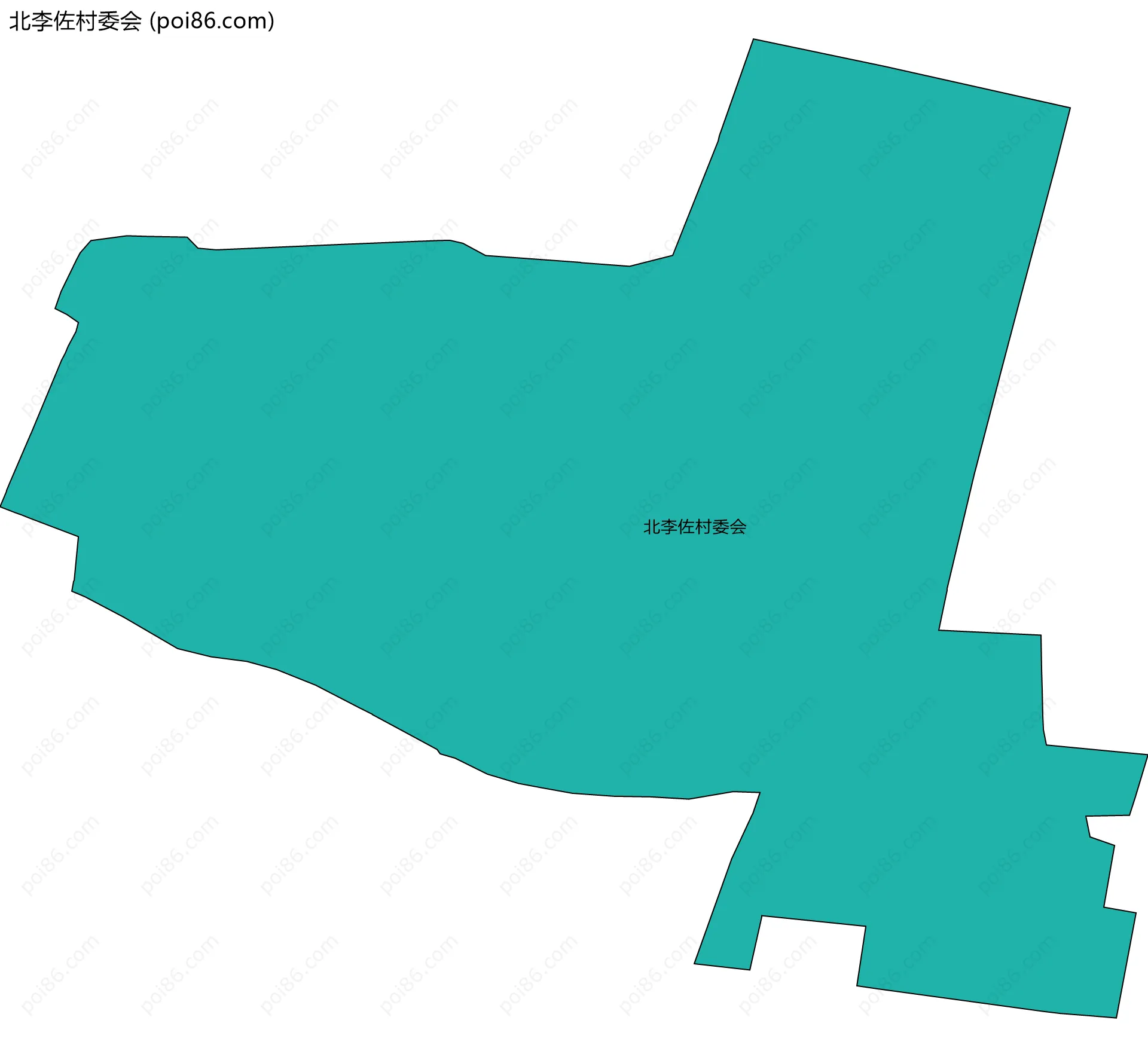 北李佐村委会边界地图