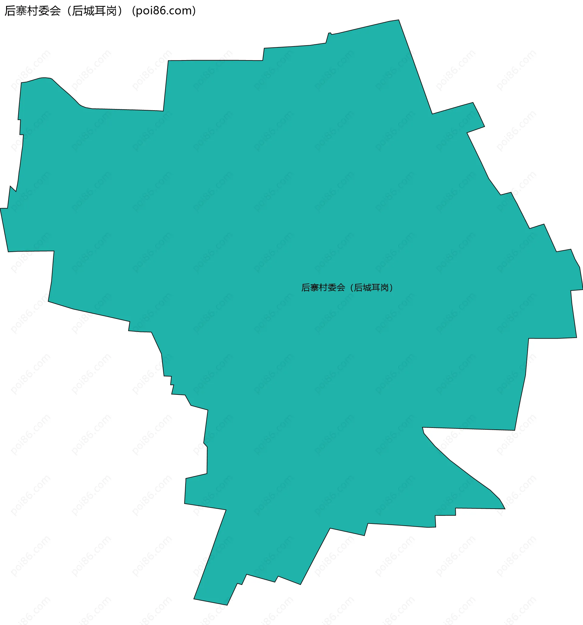后寨村委会（后城耳岗）边界地图
