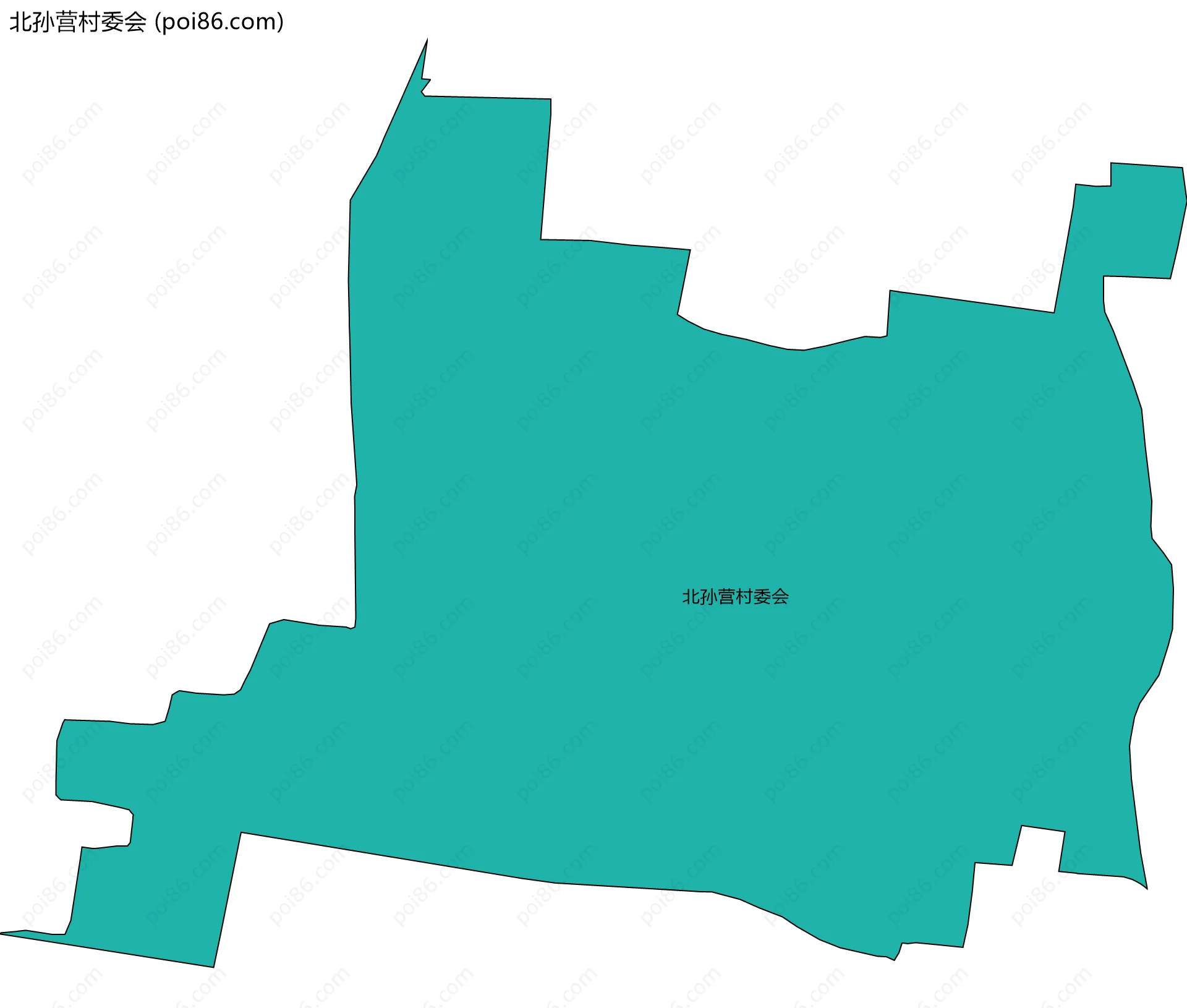 北孙营村委会边界地图