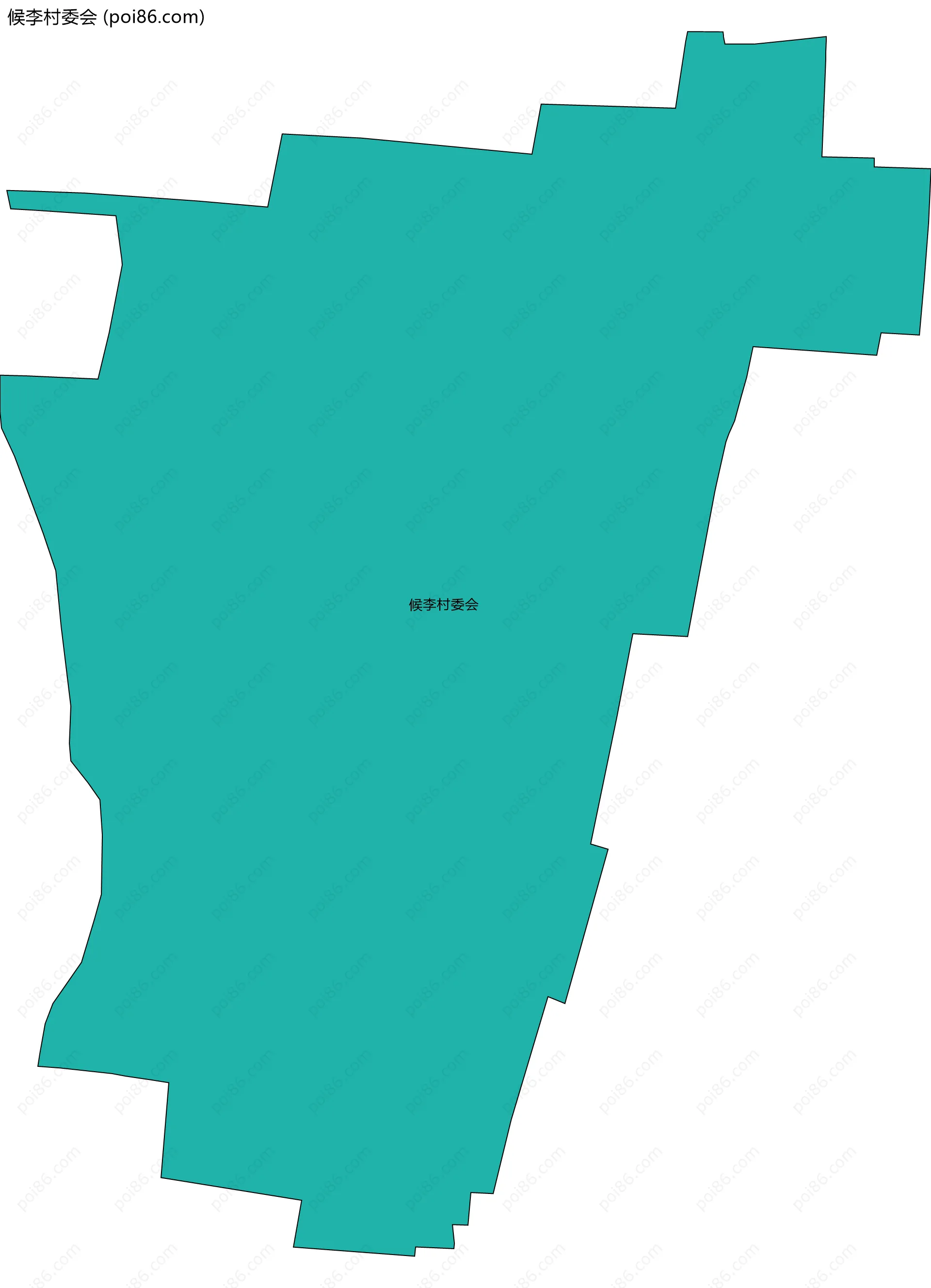 候李村委会边界地图