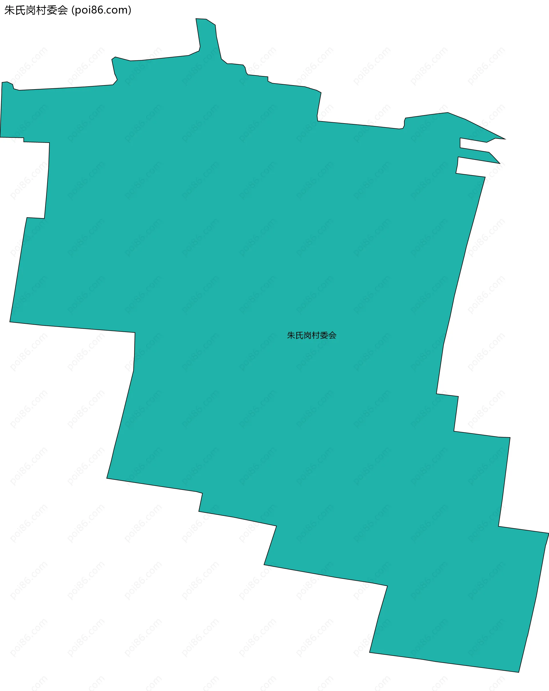 朱氏岗村委会边界地图