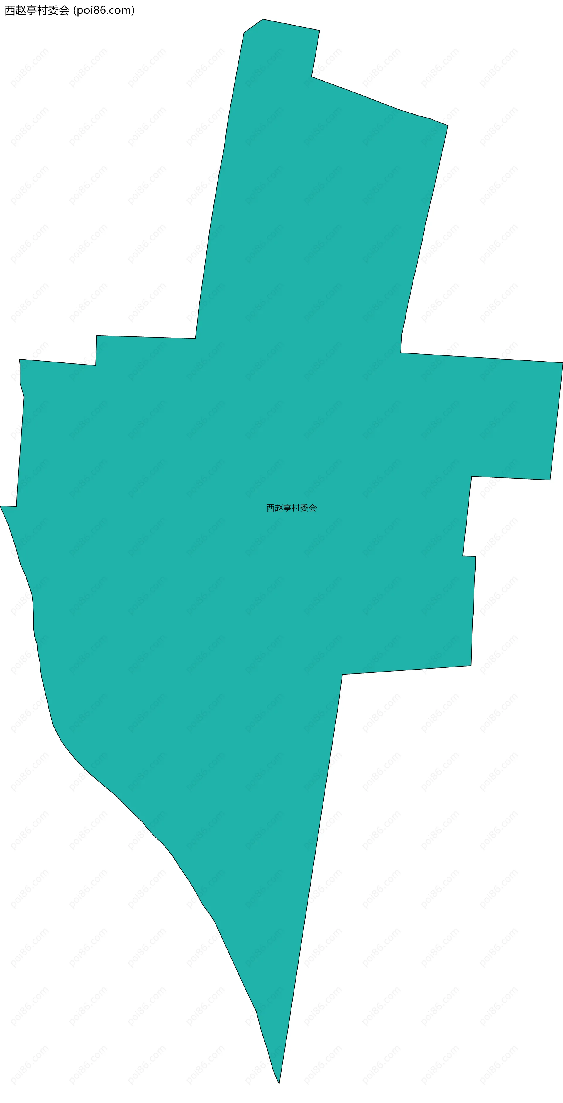 西赵亭村委会边界地图