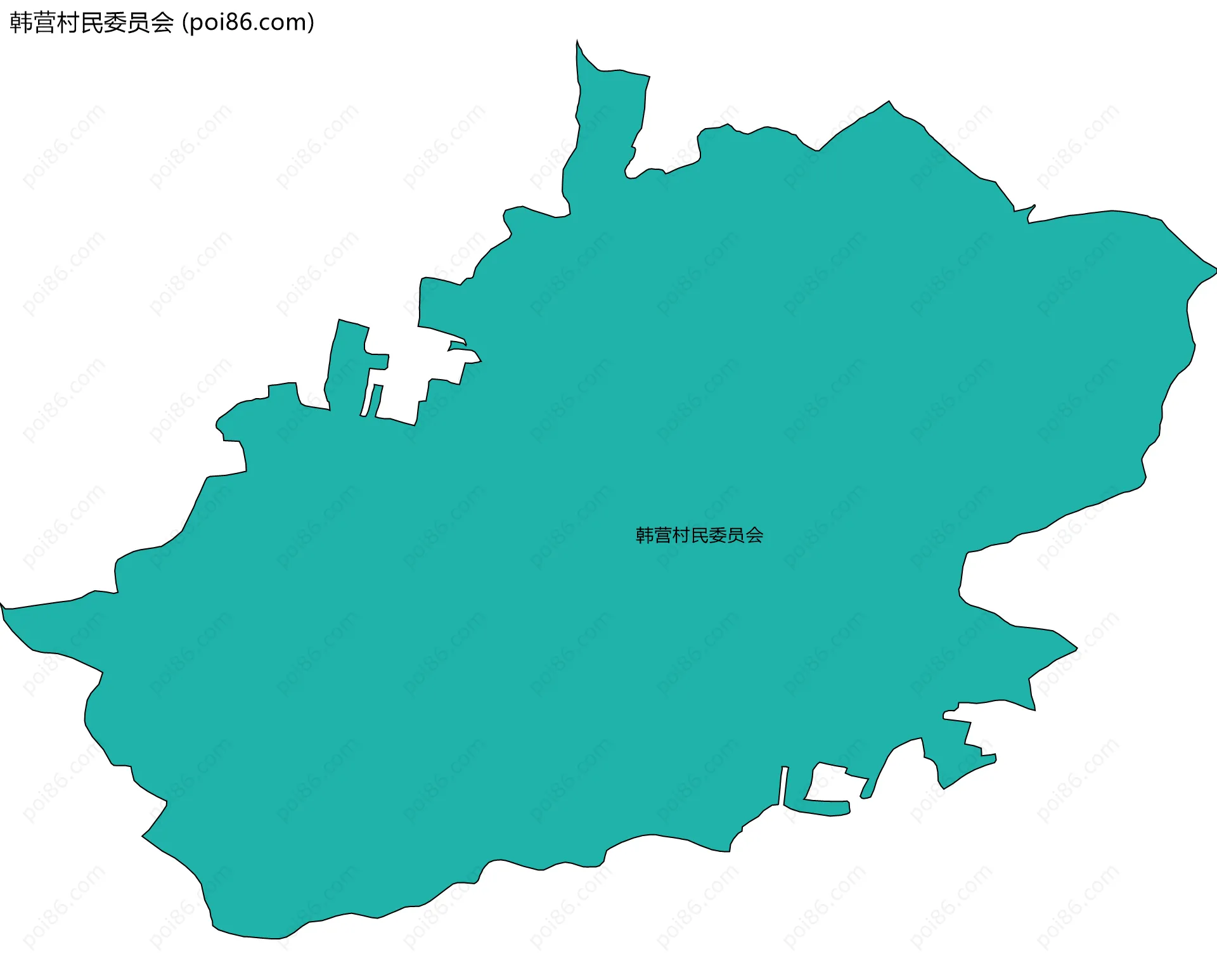 韩营村民委员会边界地图