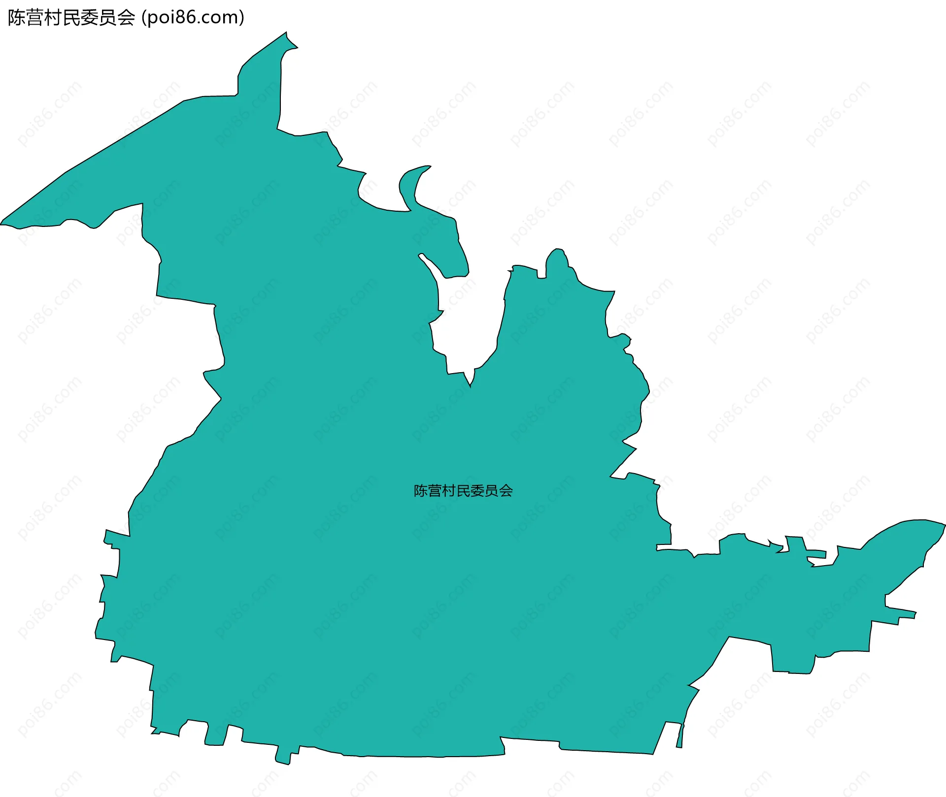 陈营村民委员会边界地图
