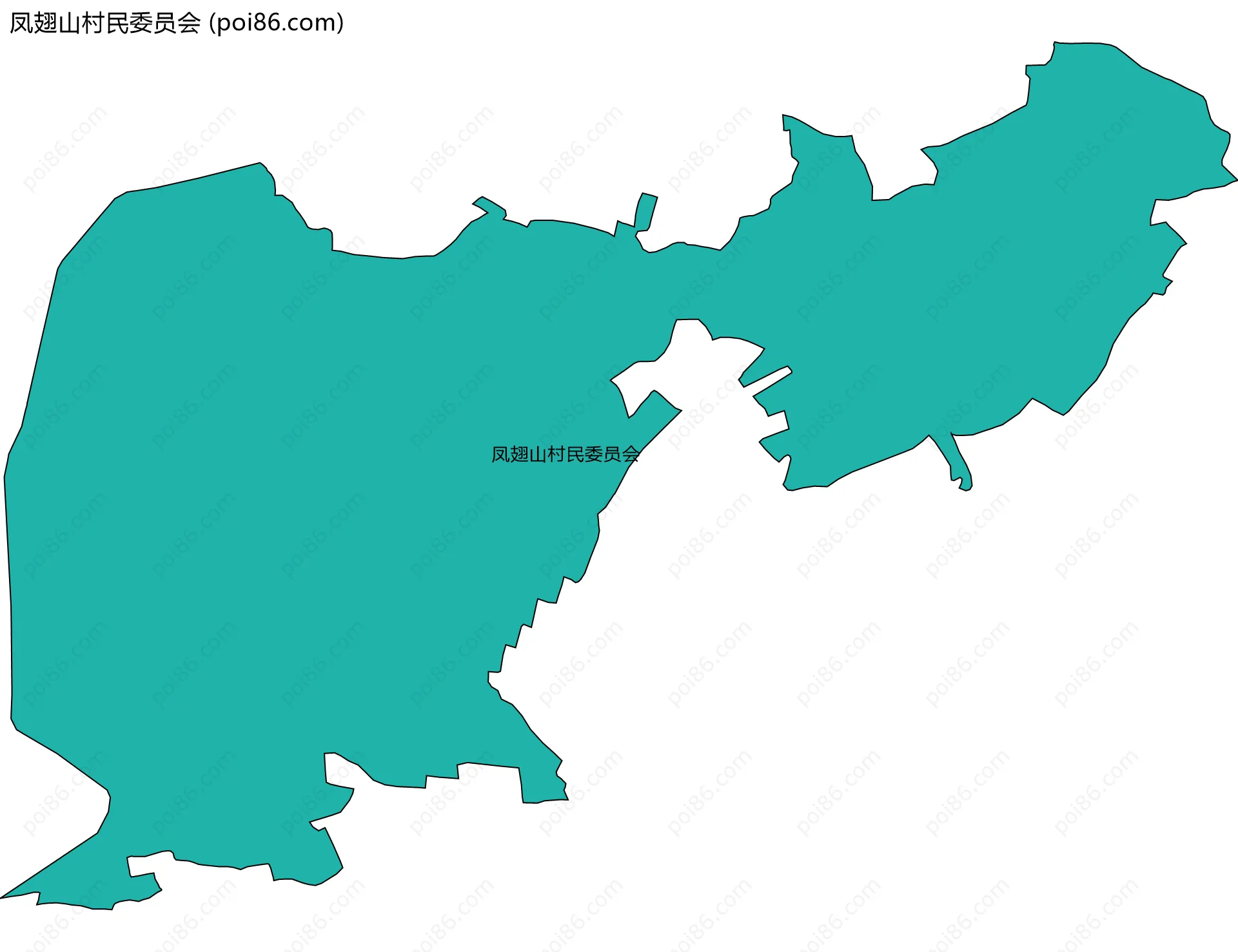 凤翅山村民委员会边界地图