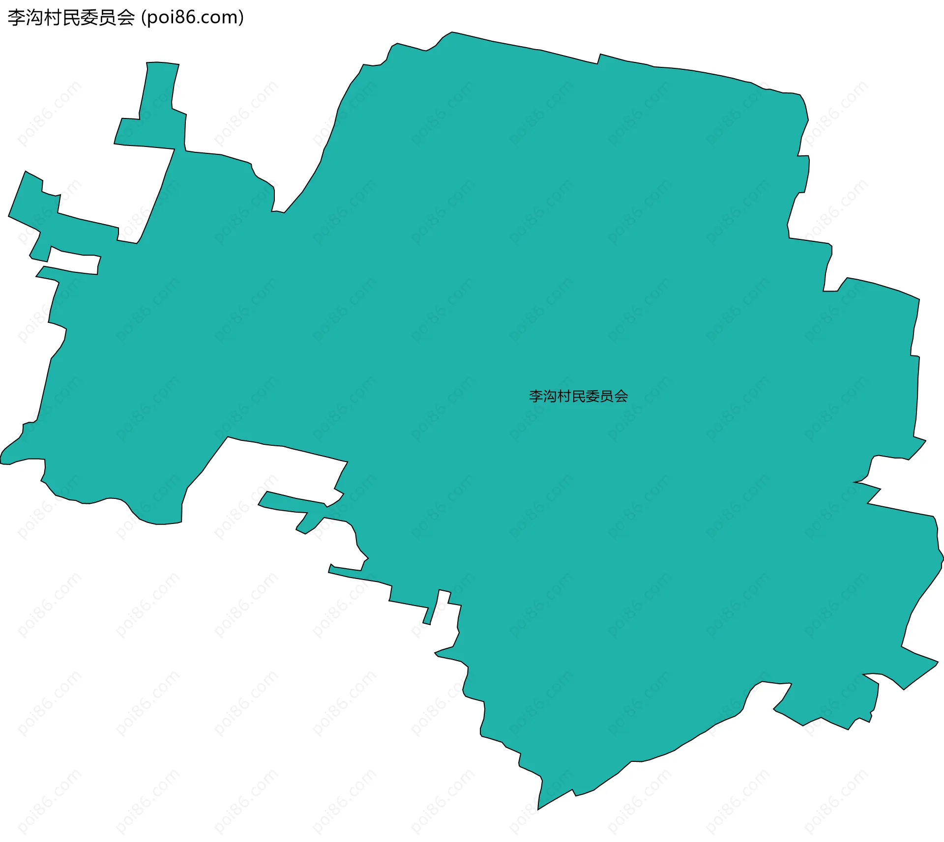 李沟村民委员会边界地图