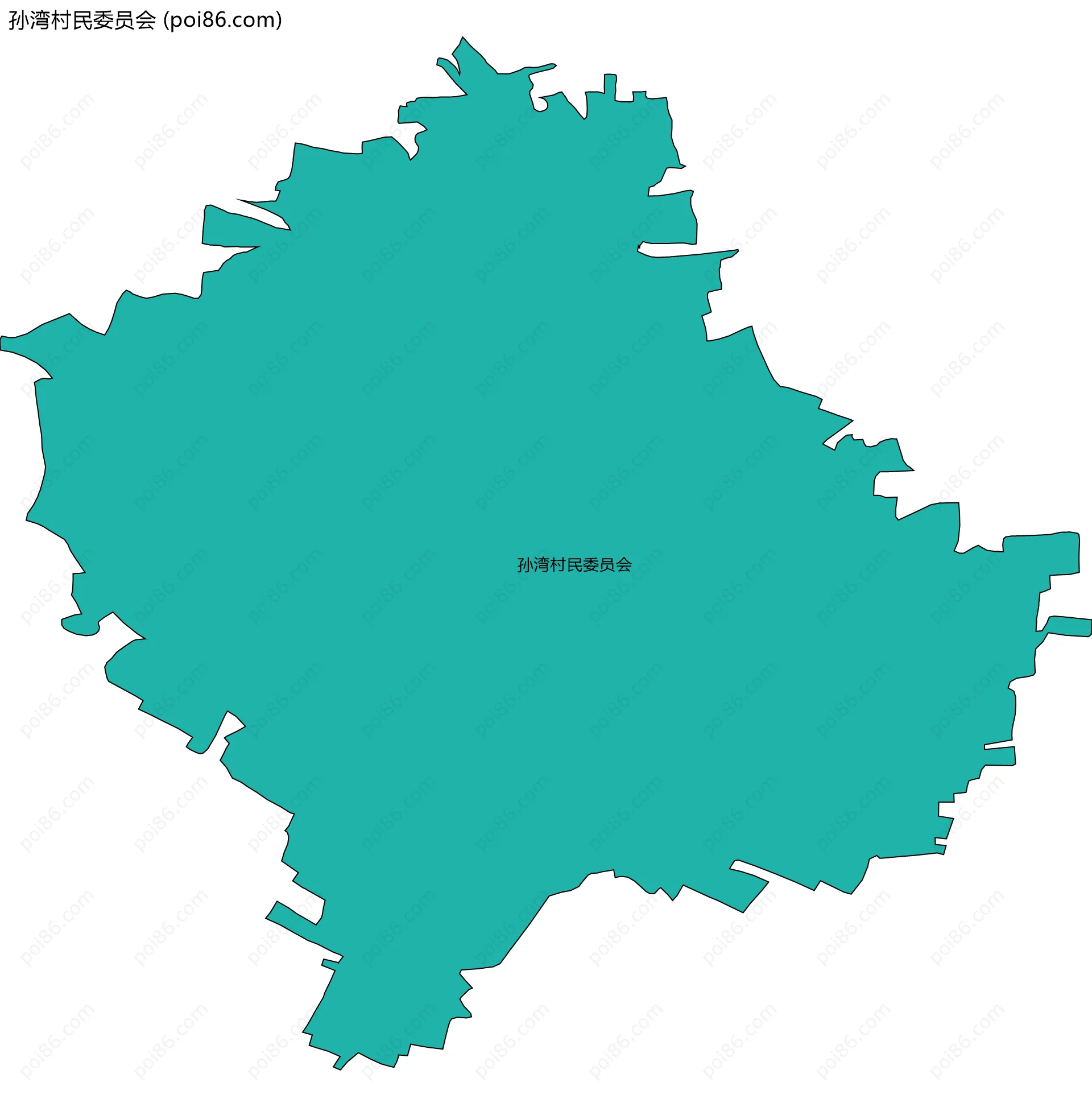 孙湾村民委员会边界地图