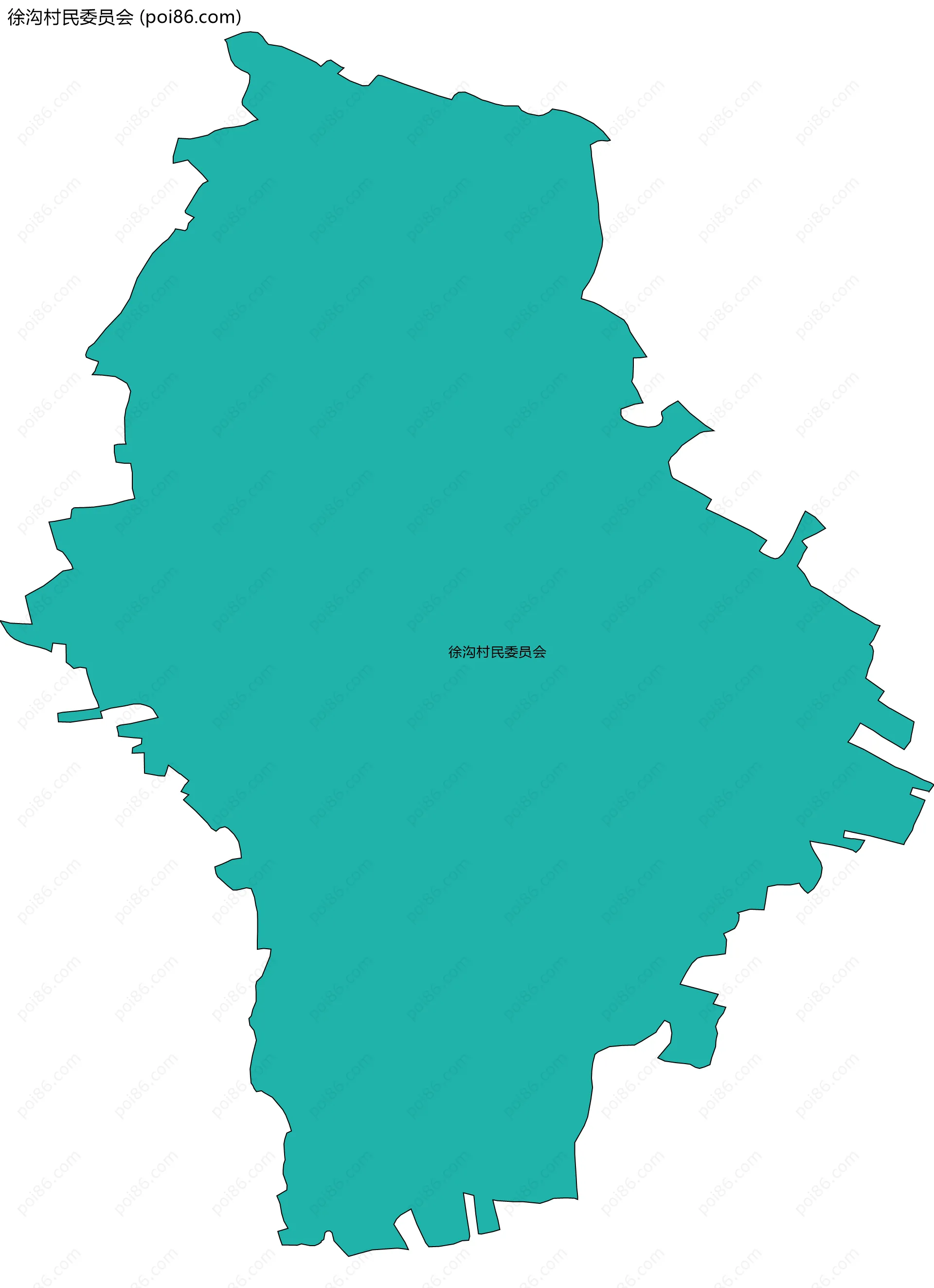 徐沟村民委员会边界地图