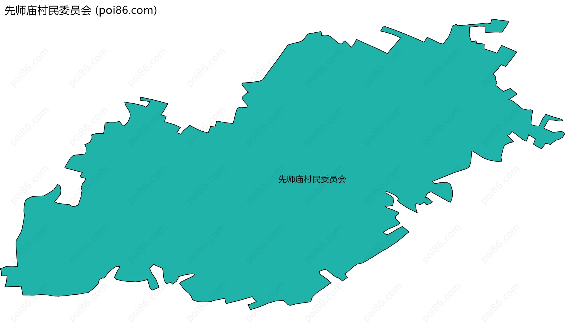先师庙村民委员会边界地图