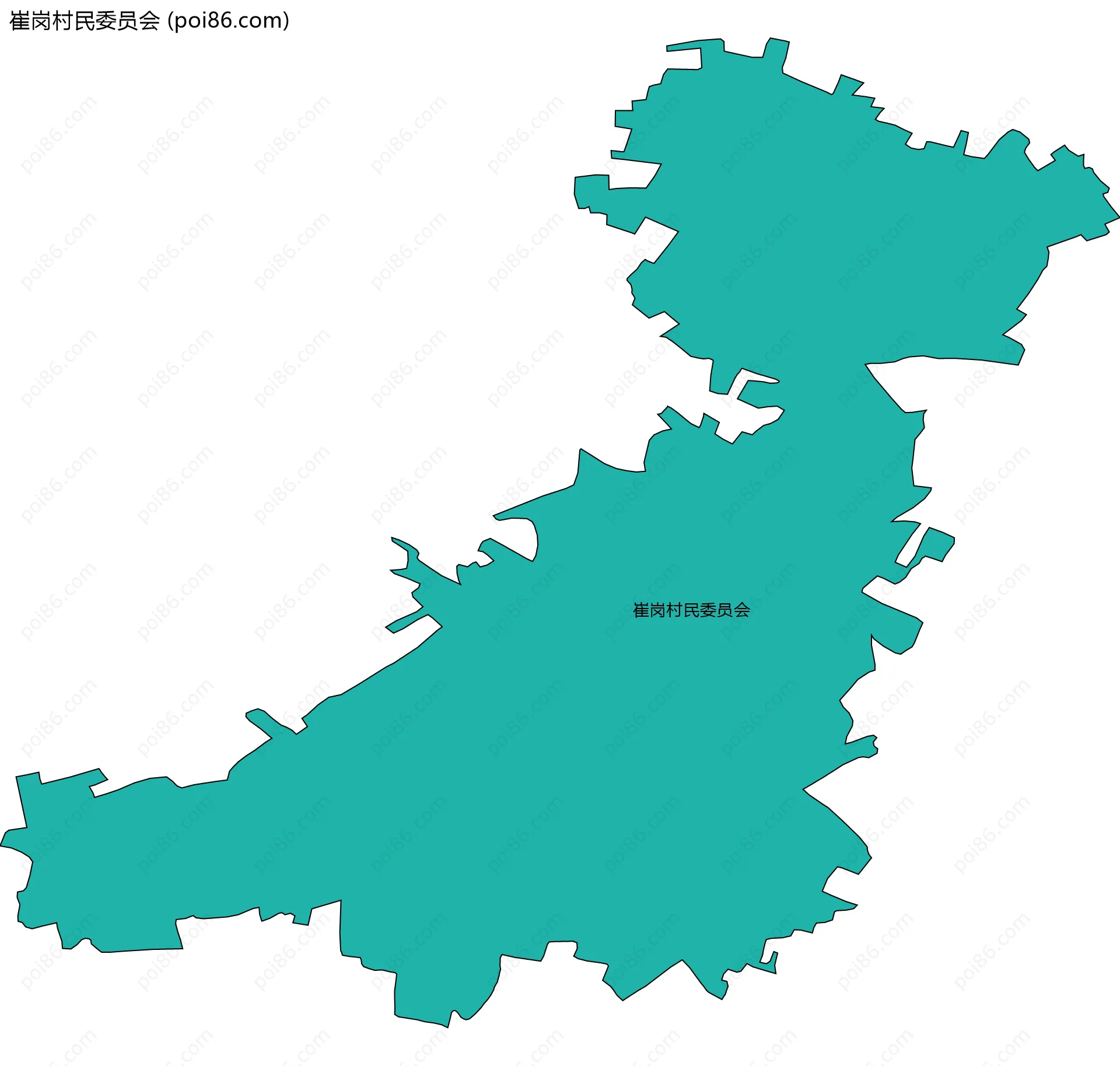崔岗村民委员会边界地图