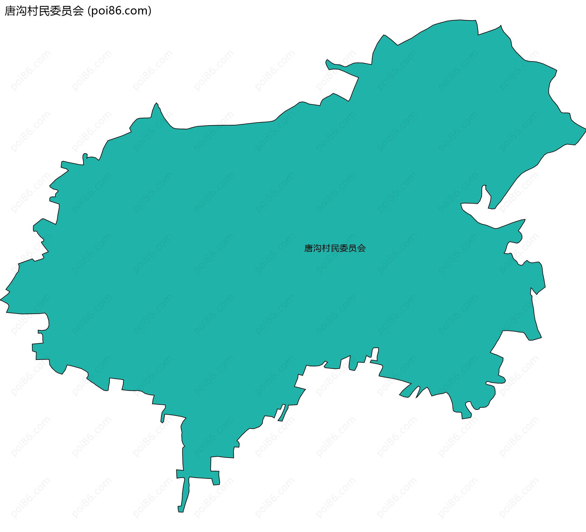 唐沟村民委员会边界地图