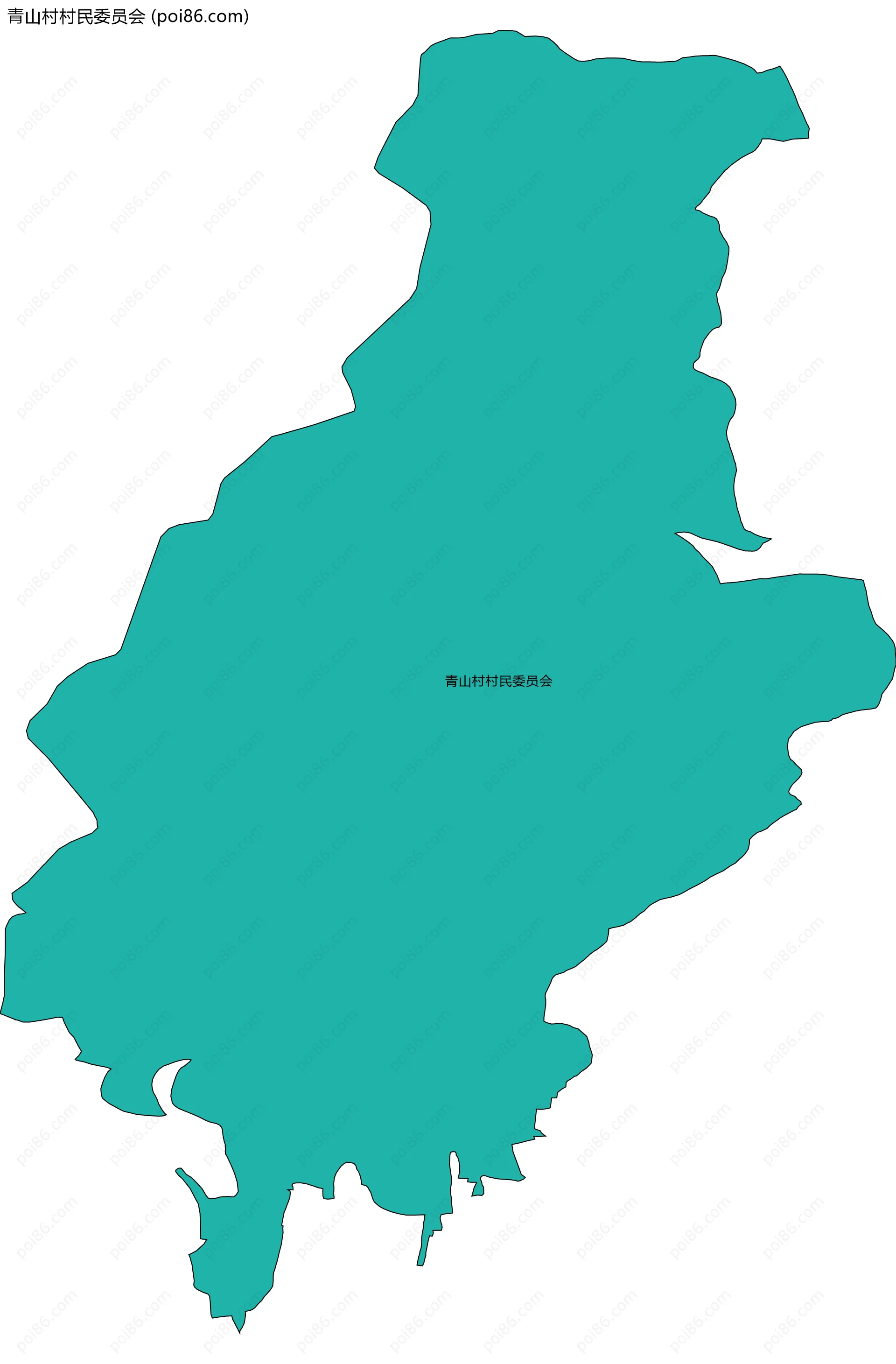 青山村村民委员会边界地图