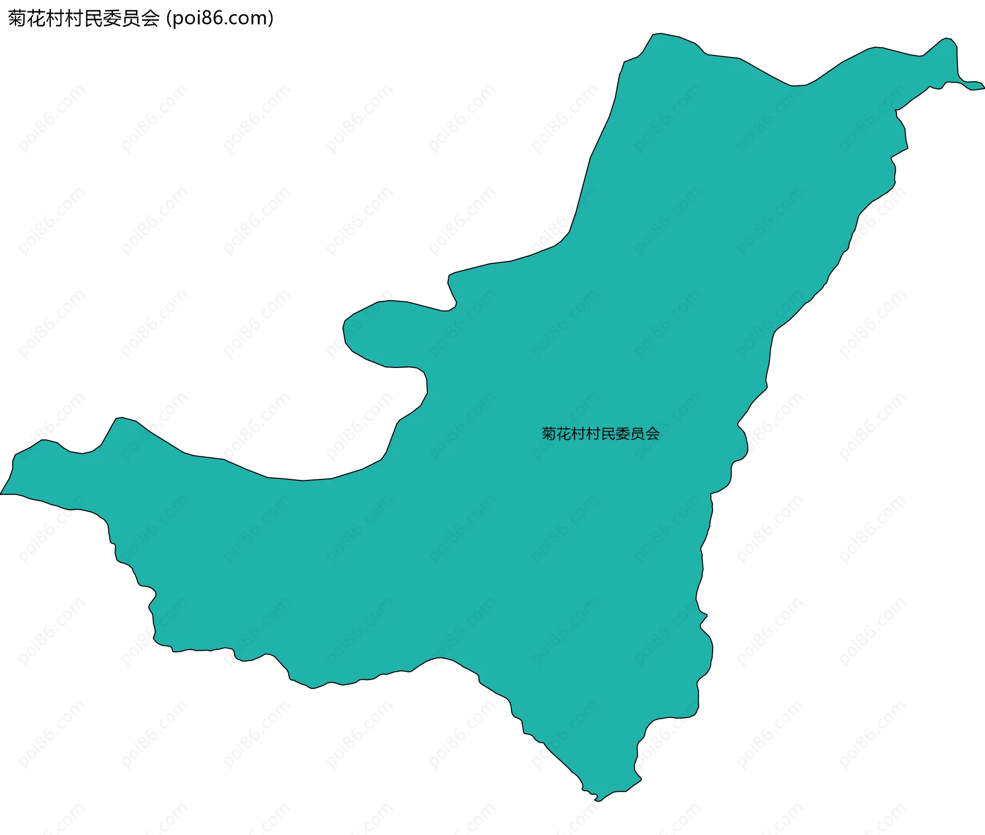 菊花村村民委员会边界地图