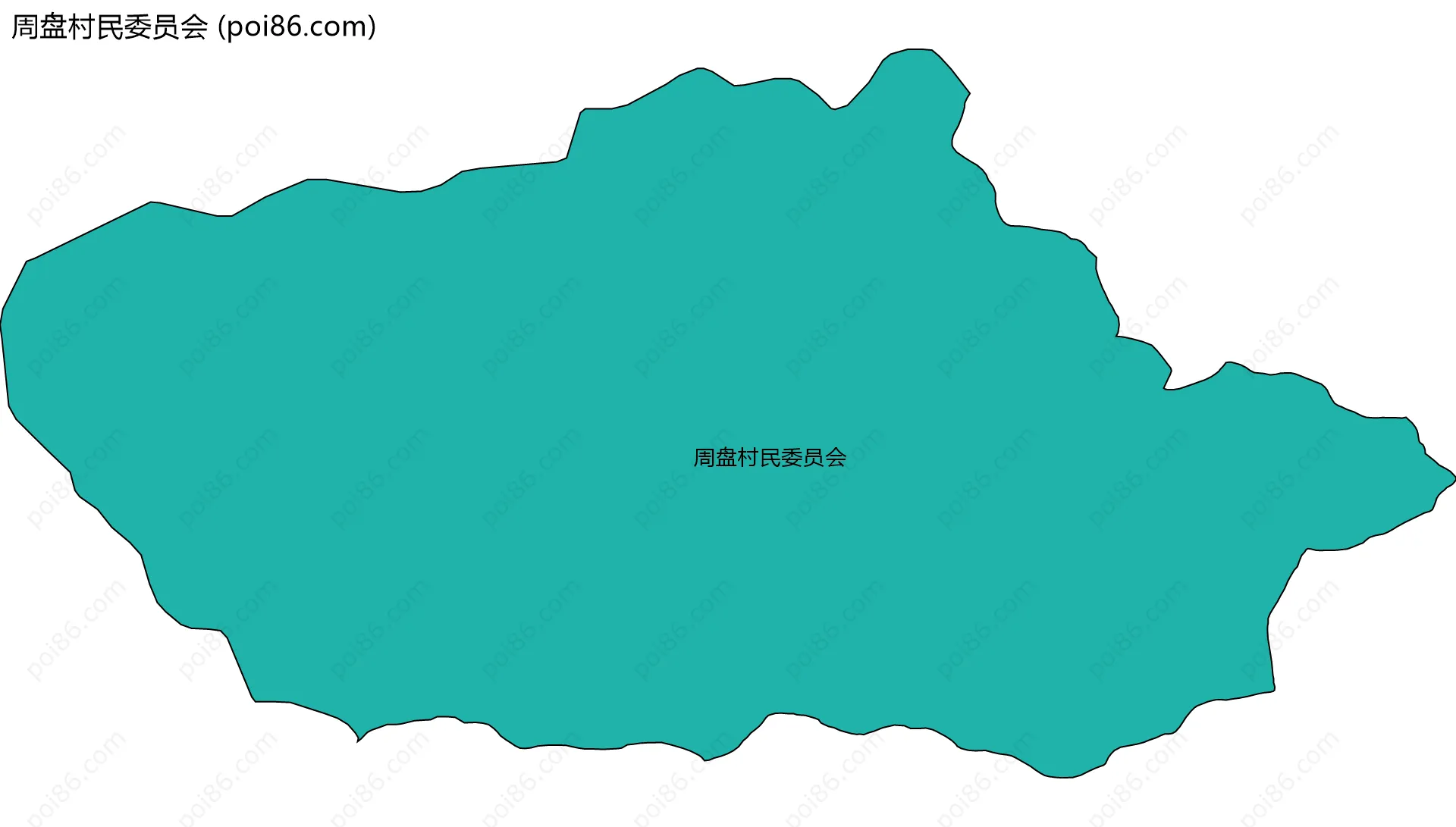 周盘村民委员会边界地图