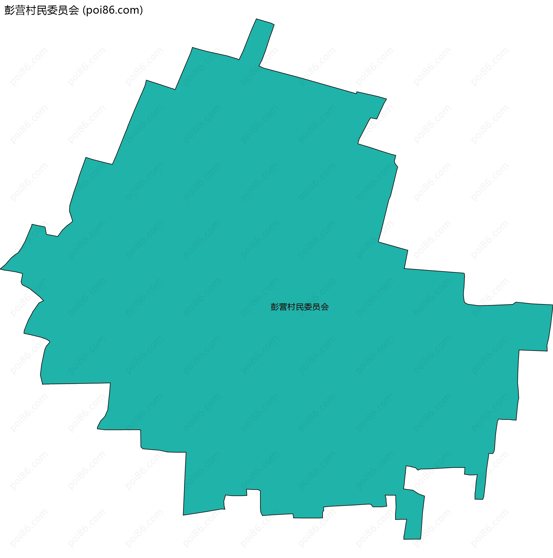 彭营村民委员会边界地图