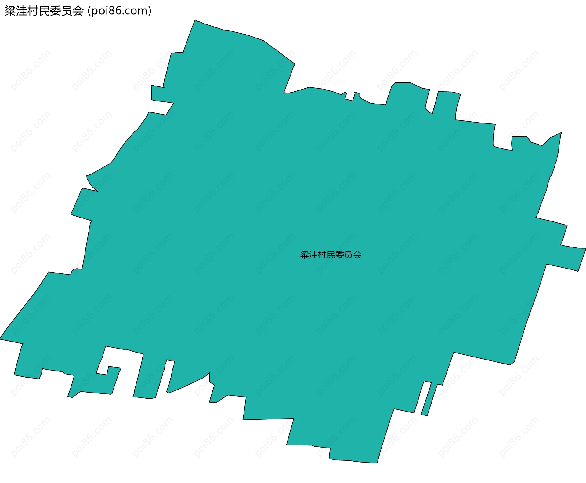 粱洼村民委员会边界地图