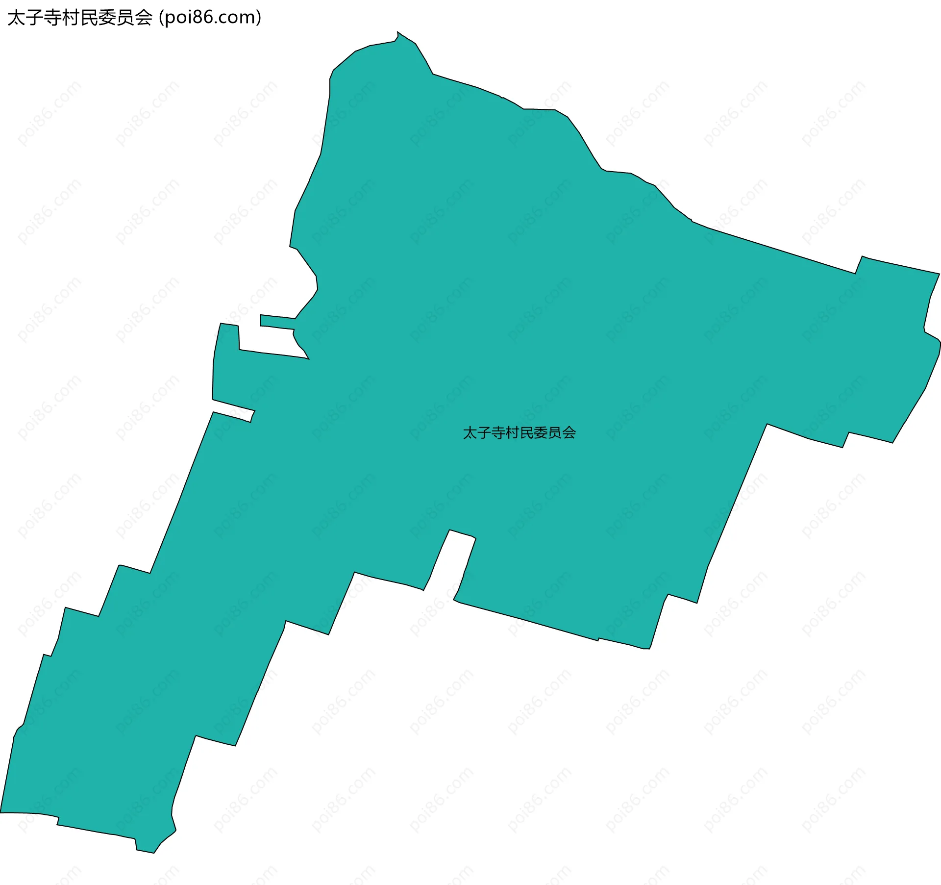 太子寺村民委员会边界地图