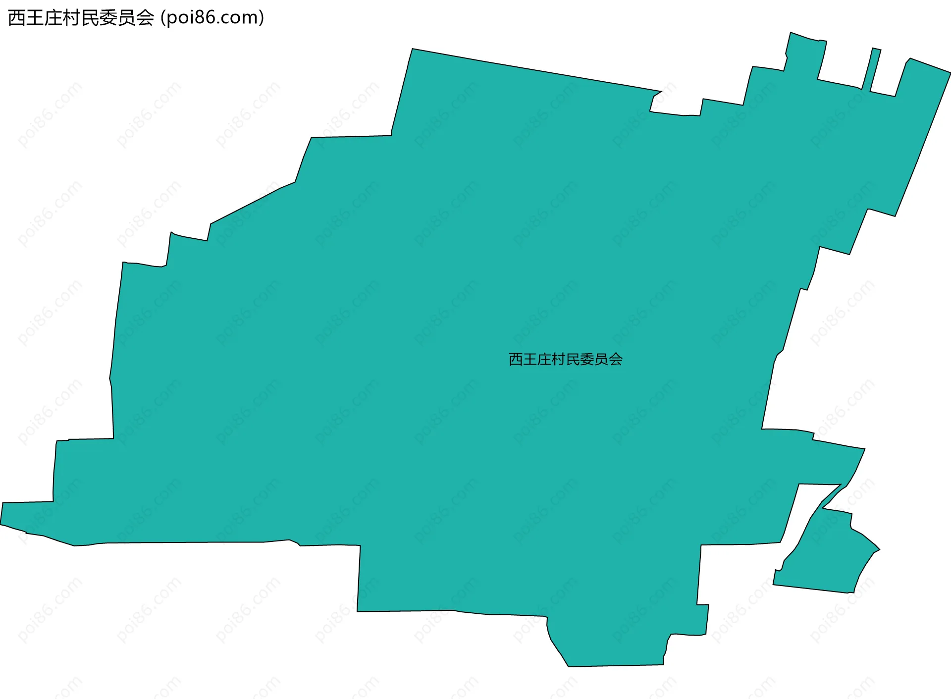 西王庄村民委员会边界地图