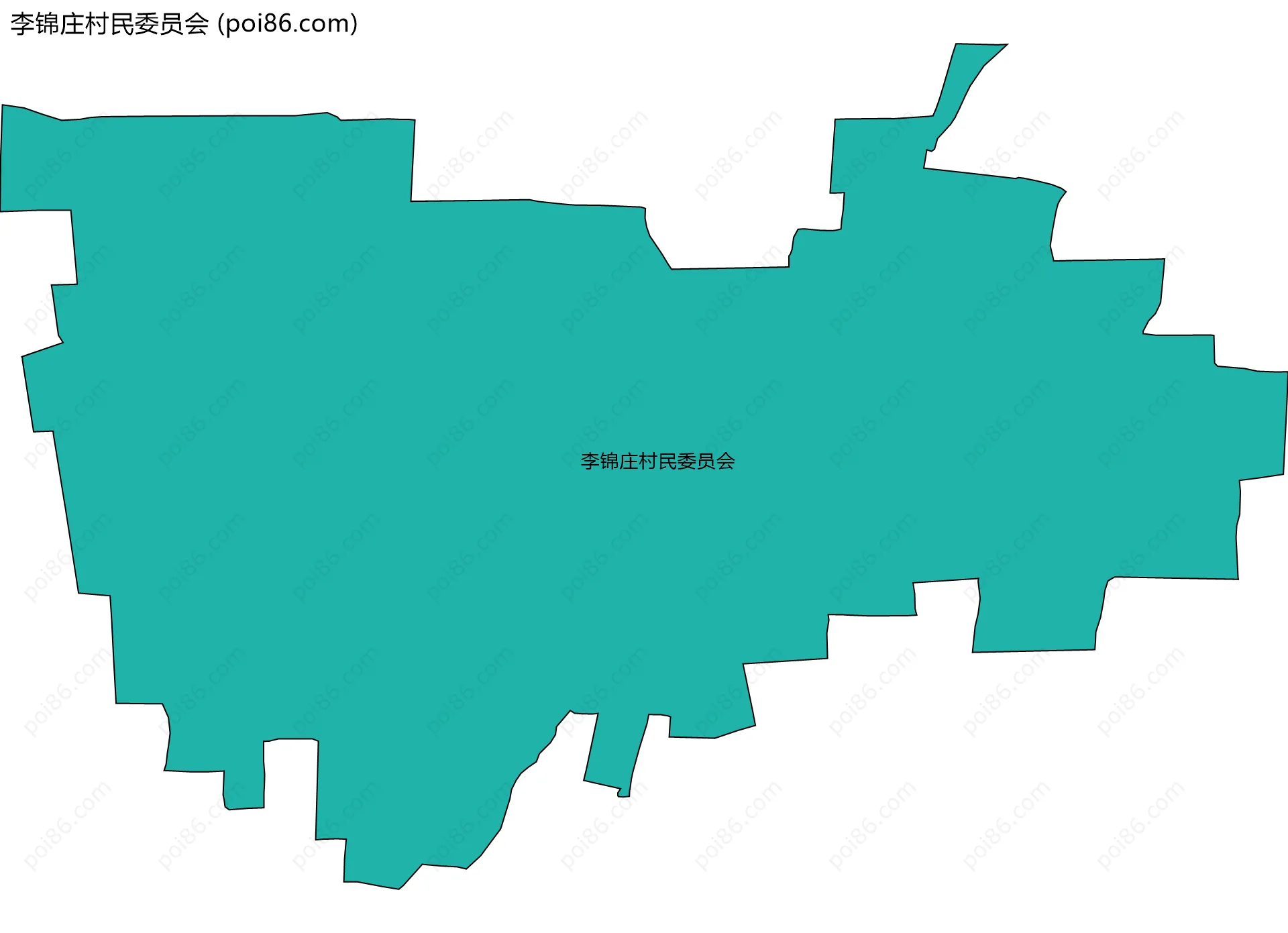 李锦庄村民委员会边界地图