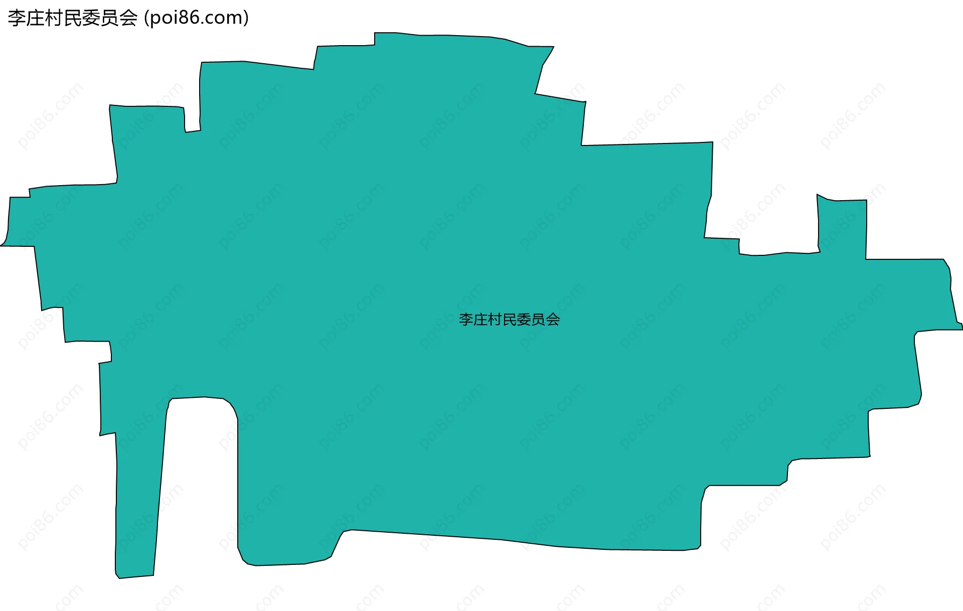 李庄村民委员会边界地图