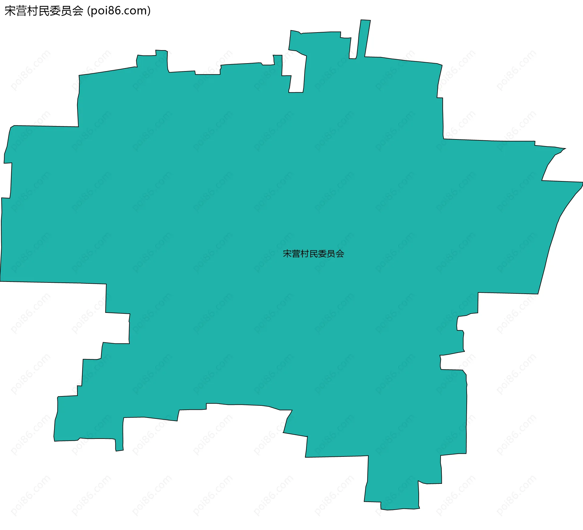 宋营村民委员会边界地图