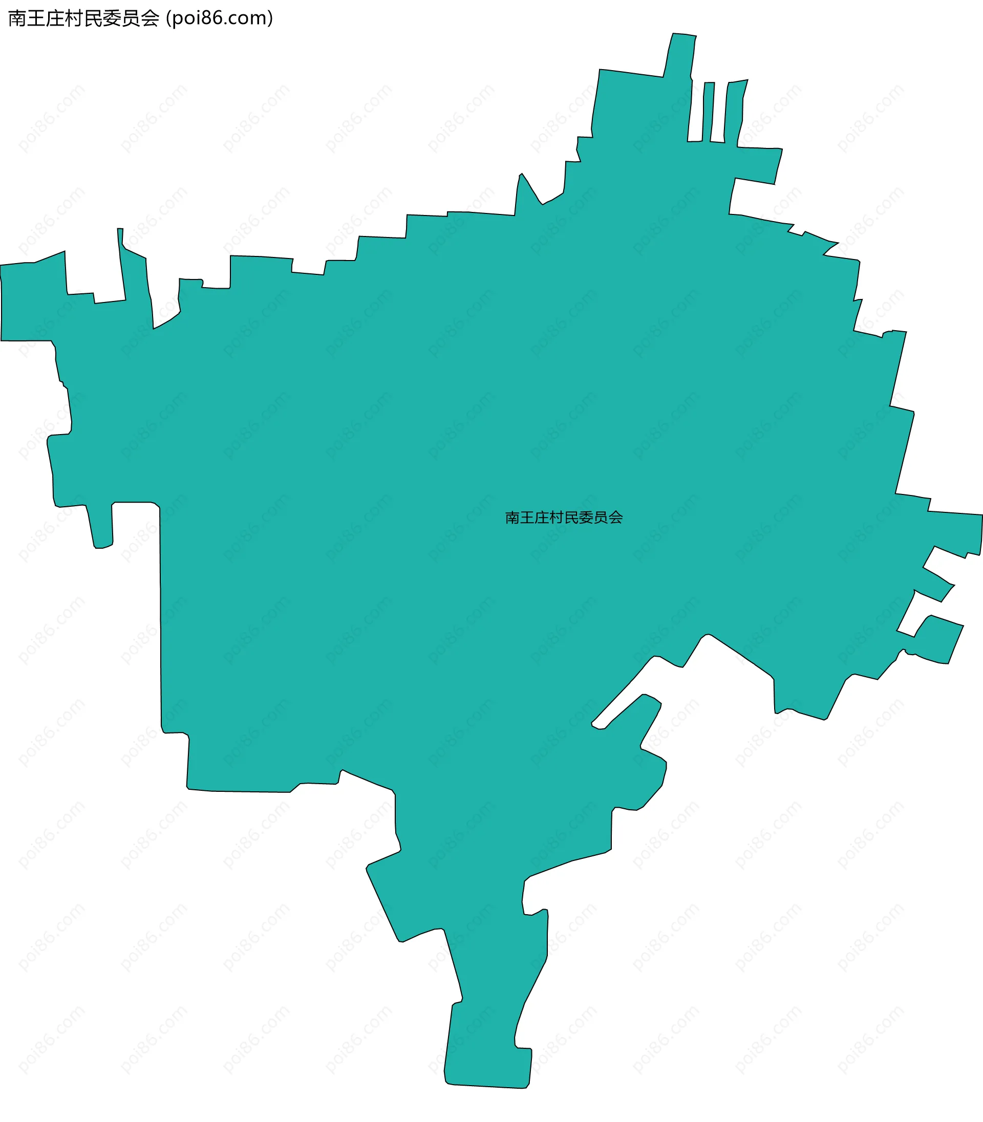 南王庄村民委员会边界地图