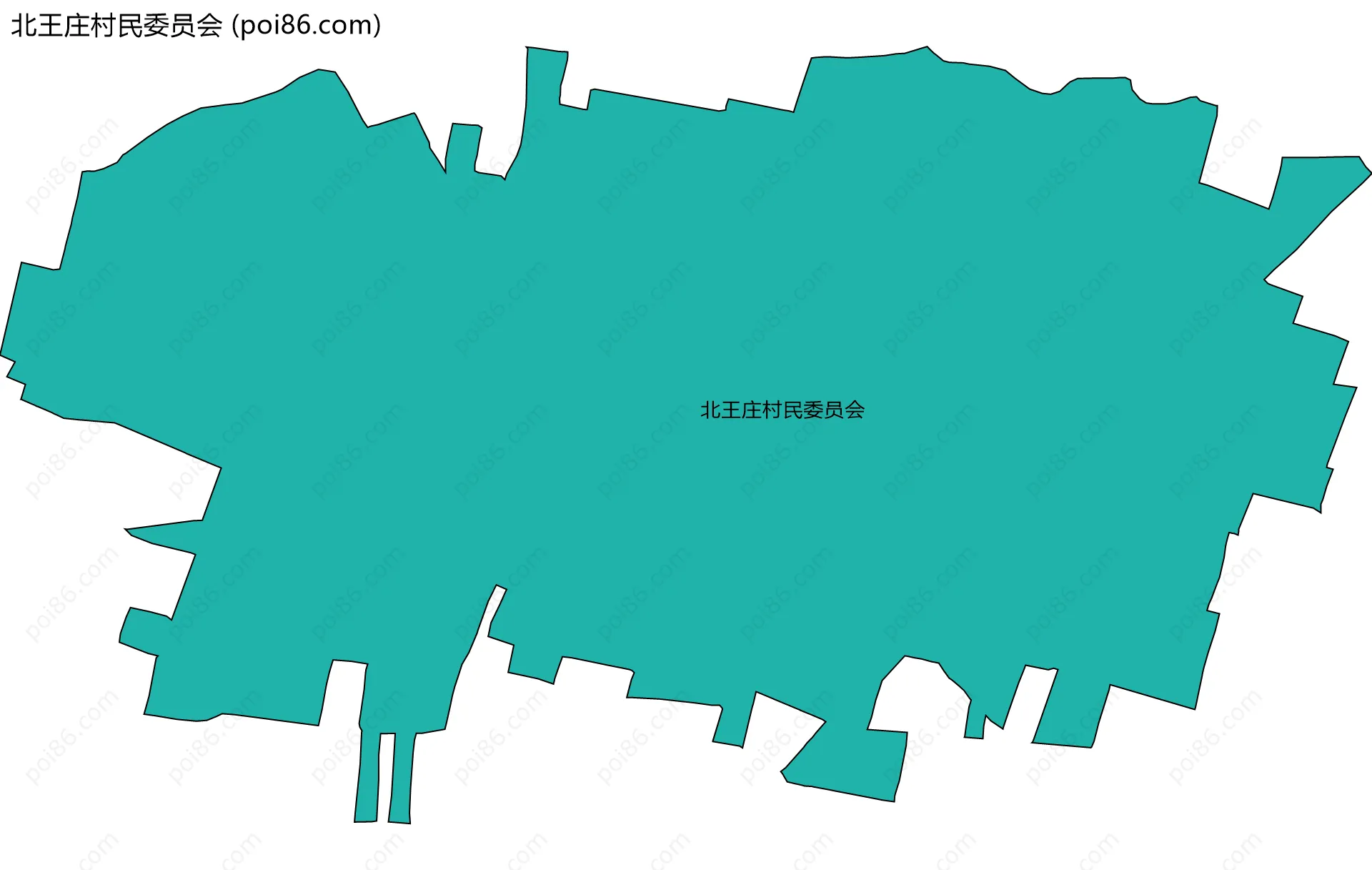 北王庄村民委员会边界地图