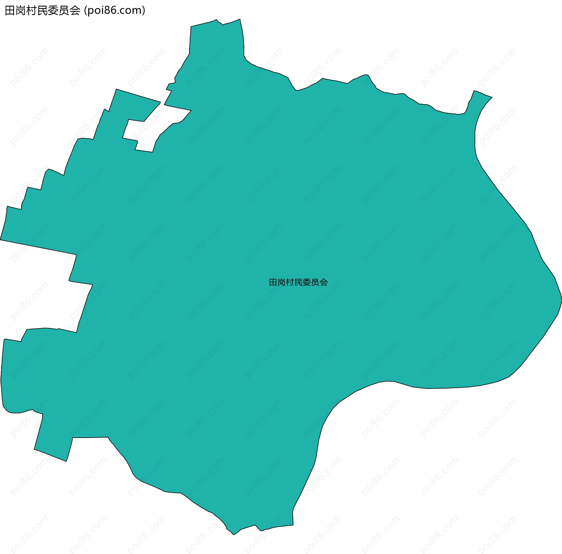 田岗村民委员会边界地图