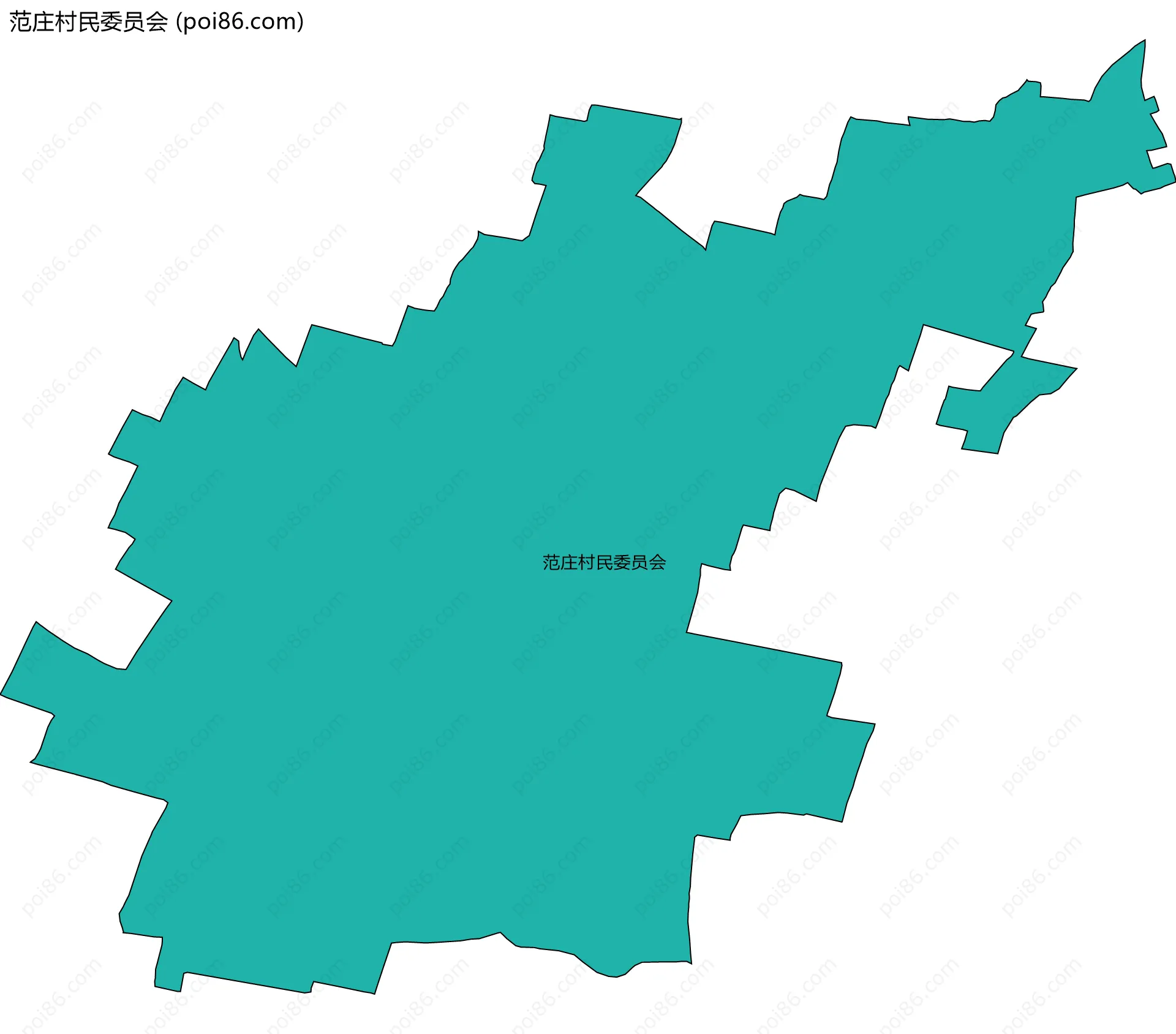 范庄村民委员会边界地图
