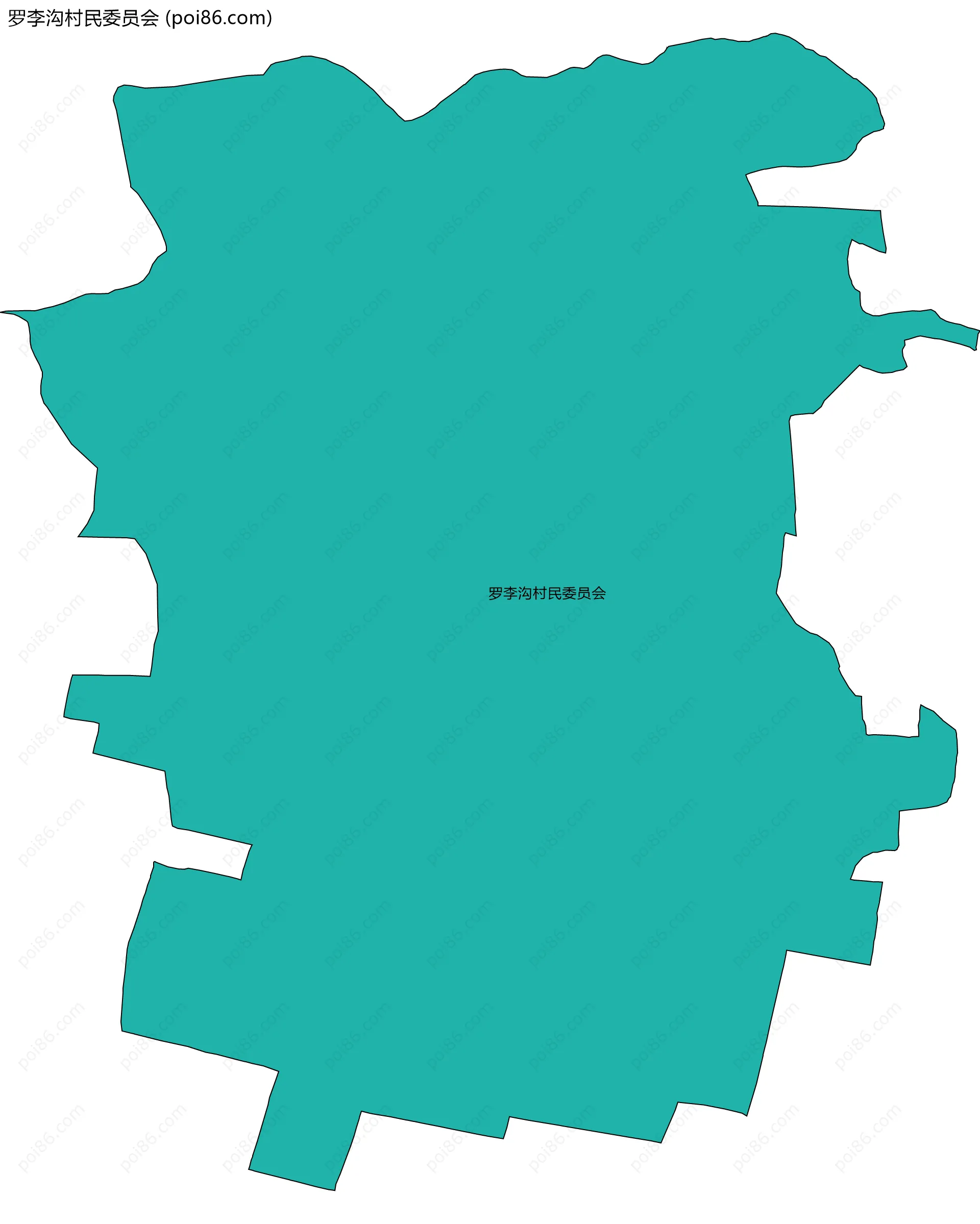 罗李沟村民委员会边界地图