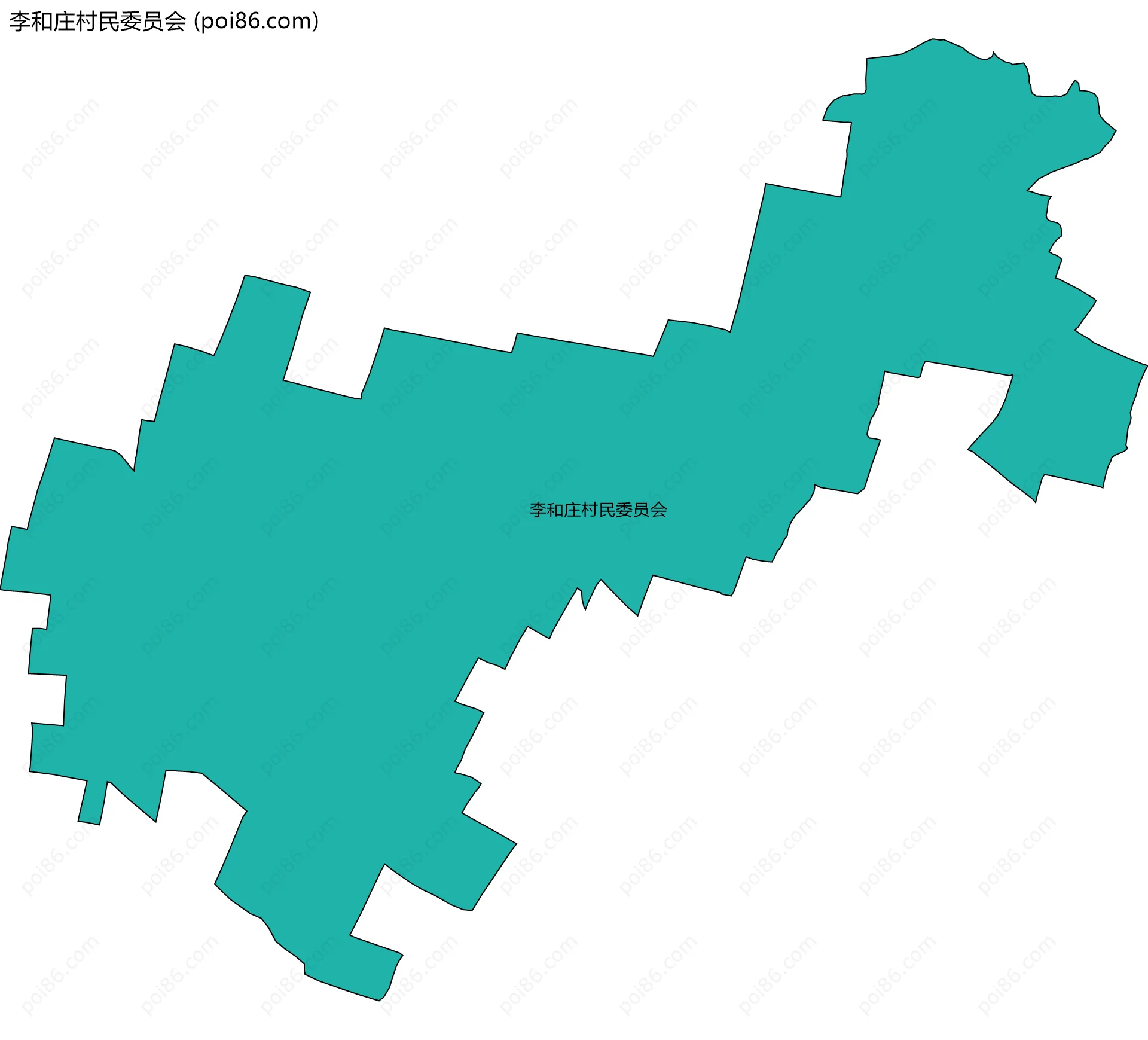 李和庄村民委员会边界地图