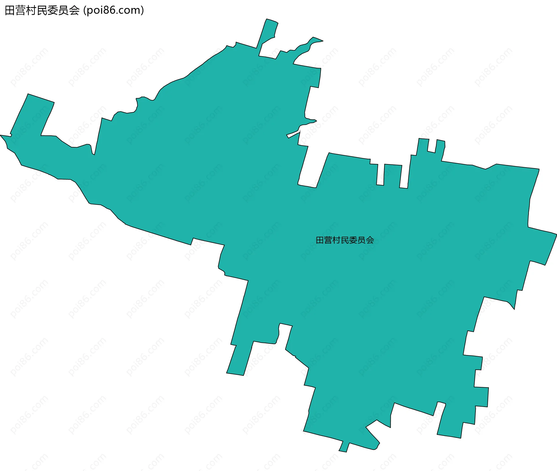田营村民委员会边界地图